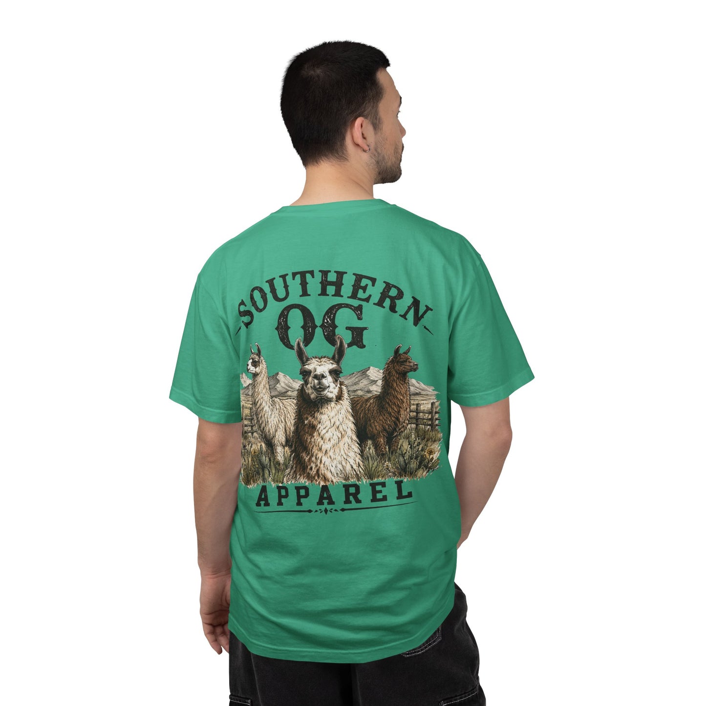 Llama Graphic T-Shirt — Southern OG Apparel Chest & Back Print