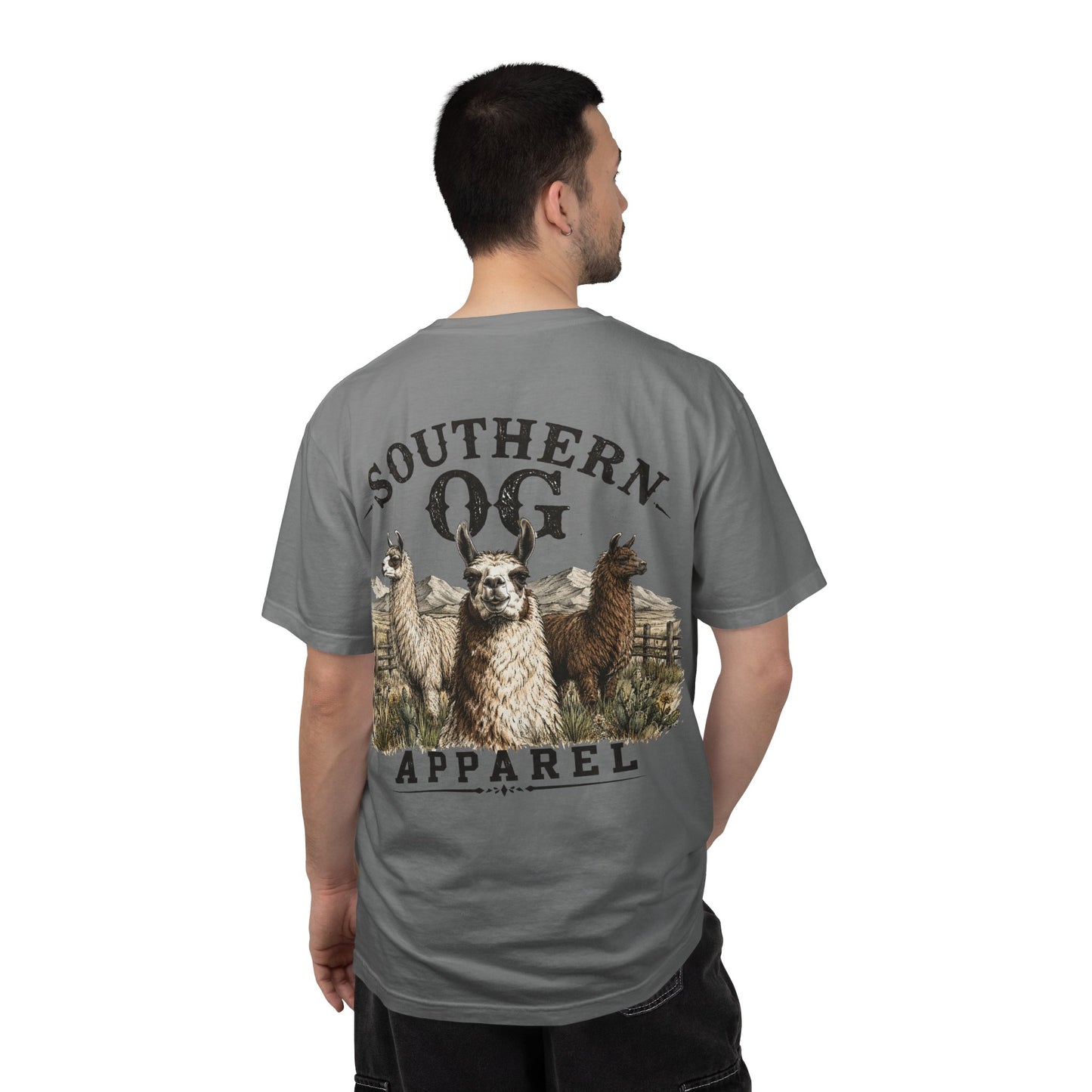 Llama Graphic T-Shirt — Southern OG Apparel Chest & Back Print