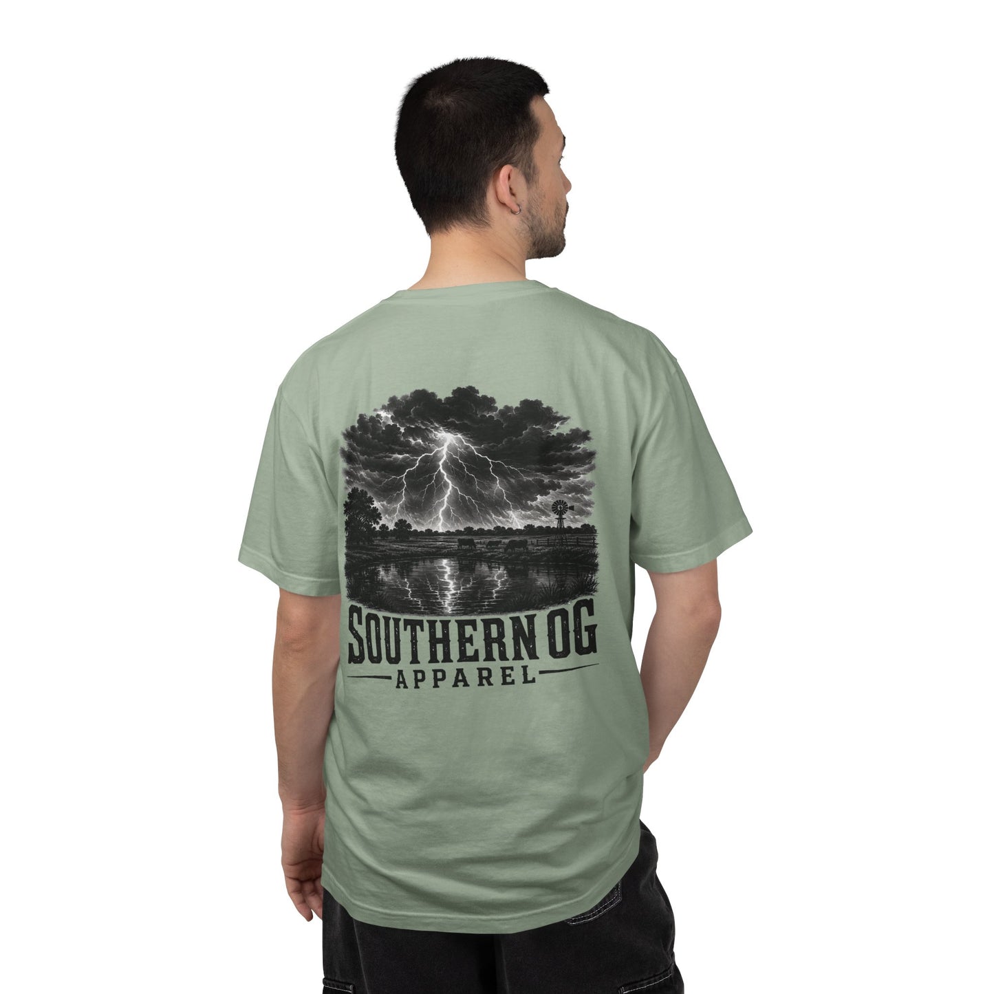 Southern OG Lightning T-Shirt — Storm Scene Graphic Tee