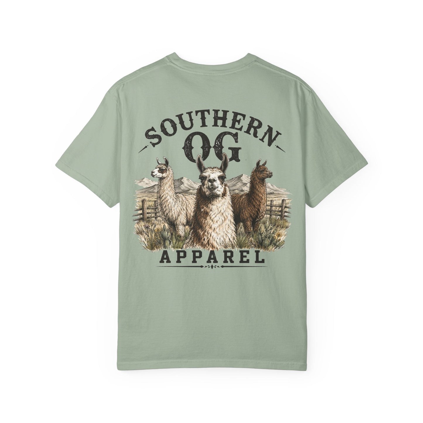 Llama Graphic T-Shirt — Southern OG Apparel Chest & Back Print