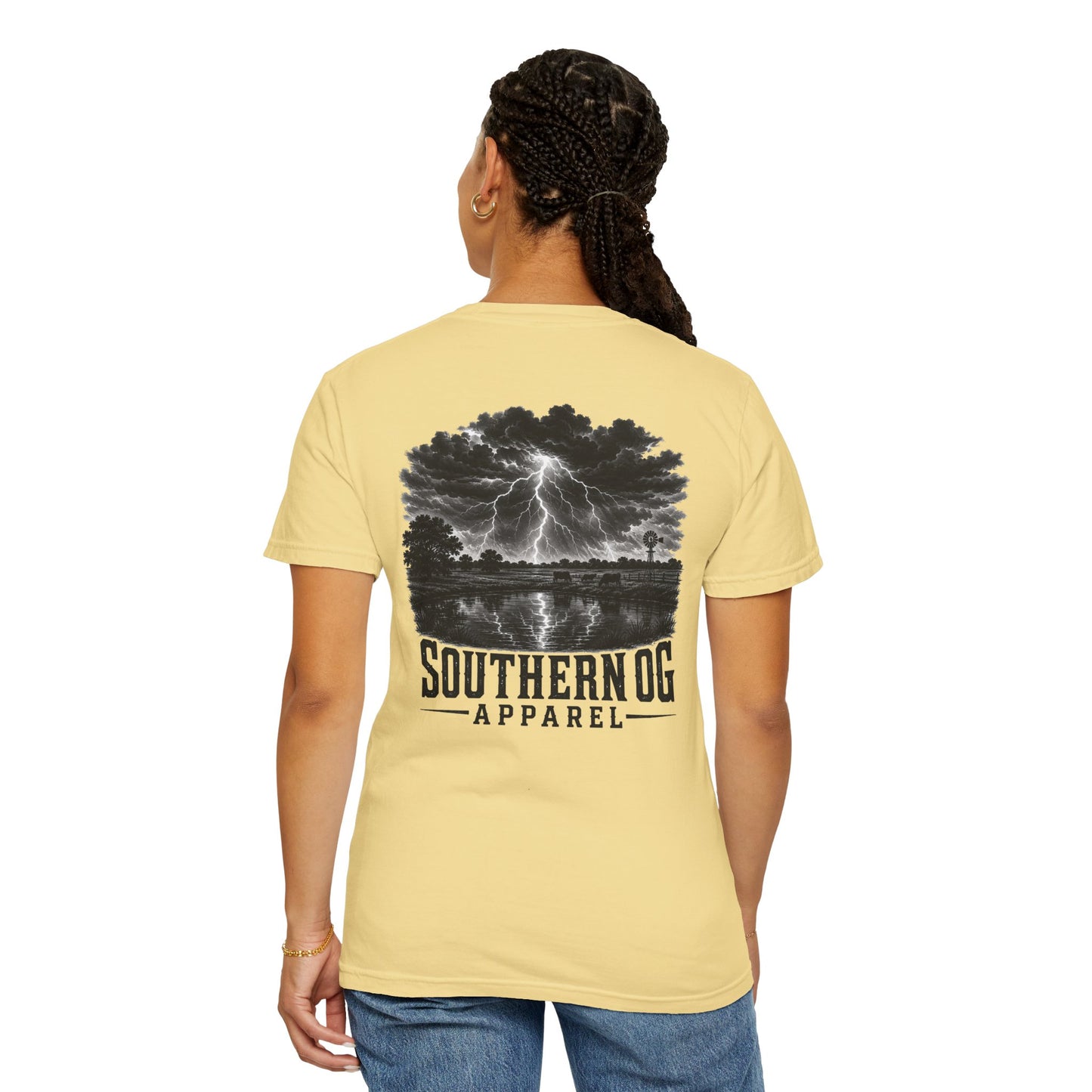 Southern OG Lightning T-Shirt — Storm Scene Graphic Tee