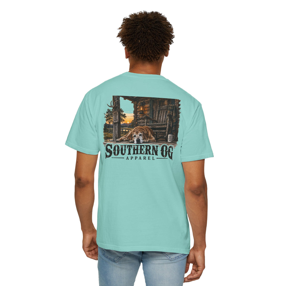 Southern OG T-Shirt — Rustic Cabin & Dog Graphic Tee