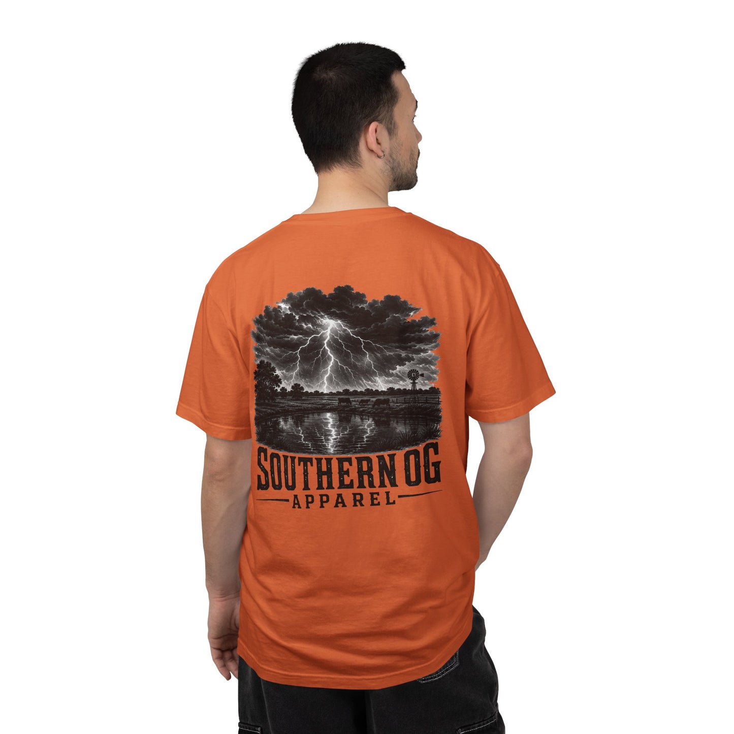 Southern OG Lightning T-Shirt — Storm Scene Graphic Tee