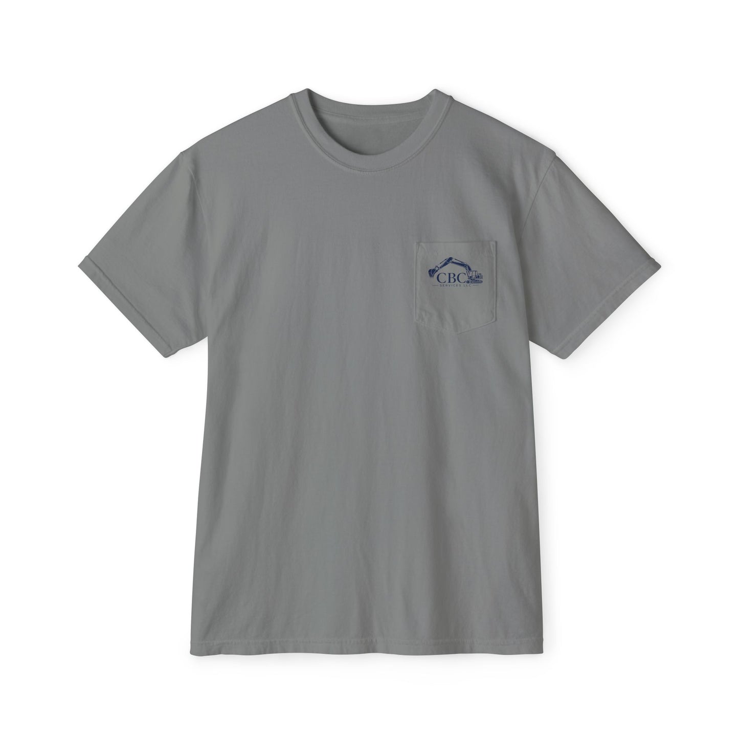 Excavator Logo Pocket T‑Shirt — CBC Services Construction Tee