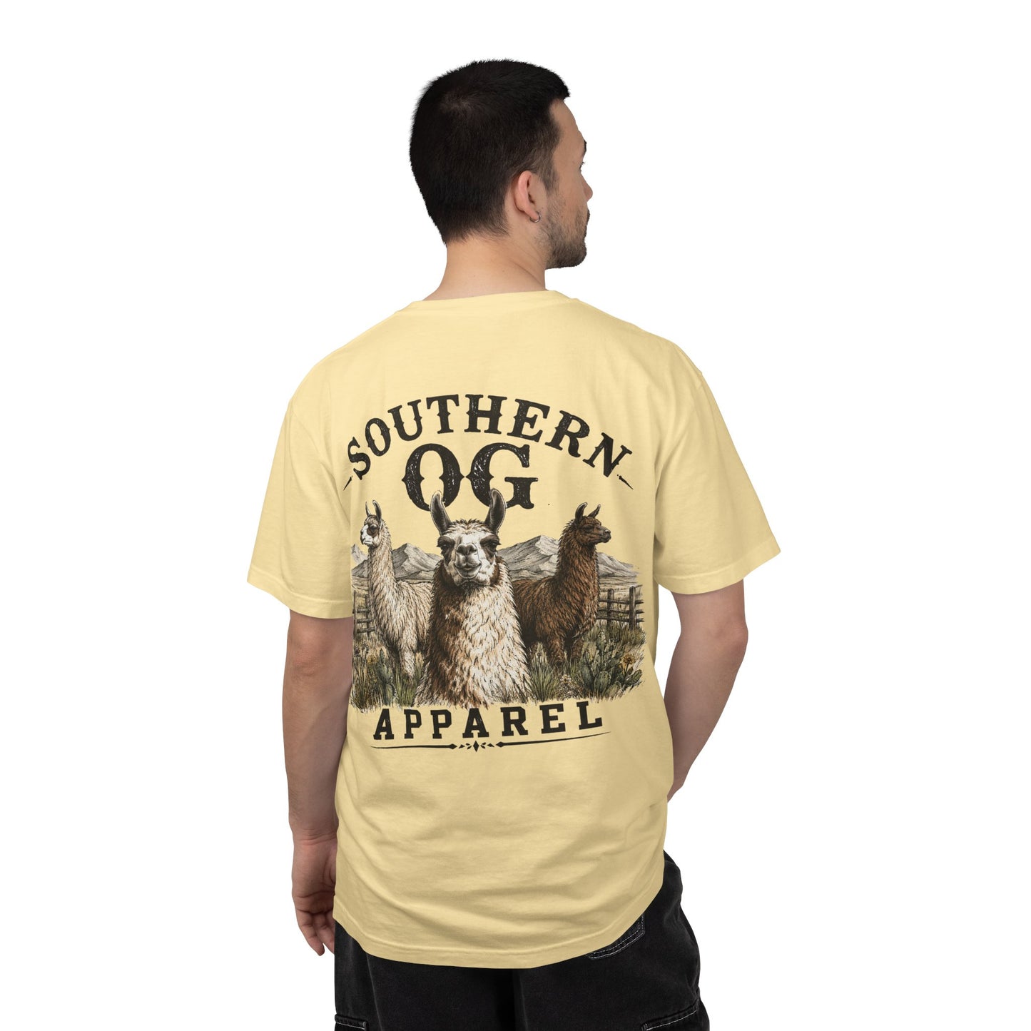 Llama Graphic T-Shirt — Southern OG Apparel Chest & Back Print