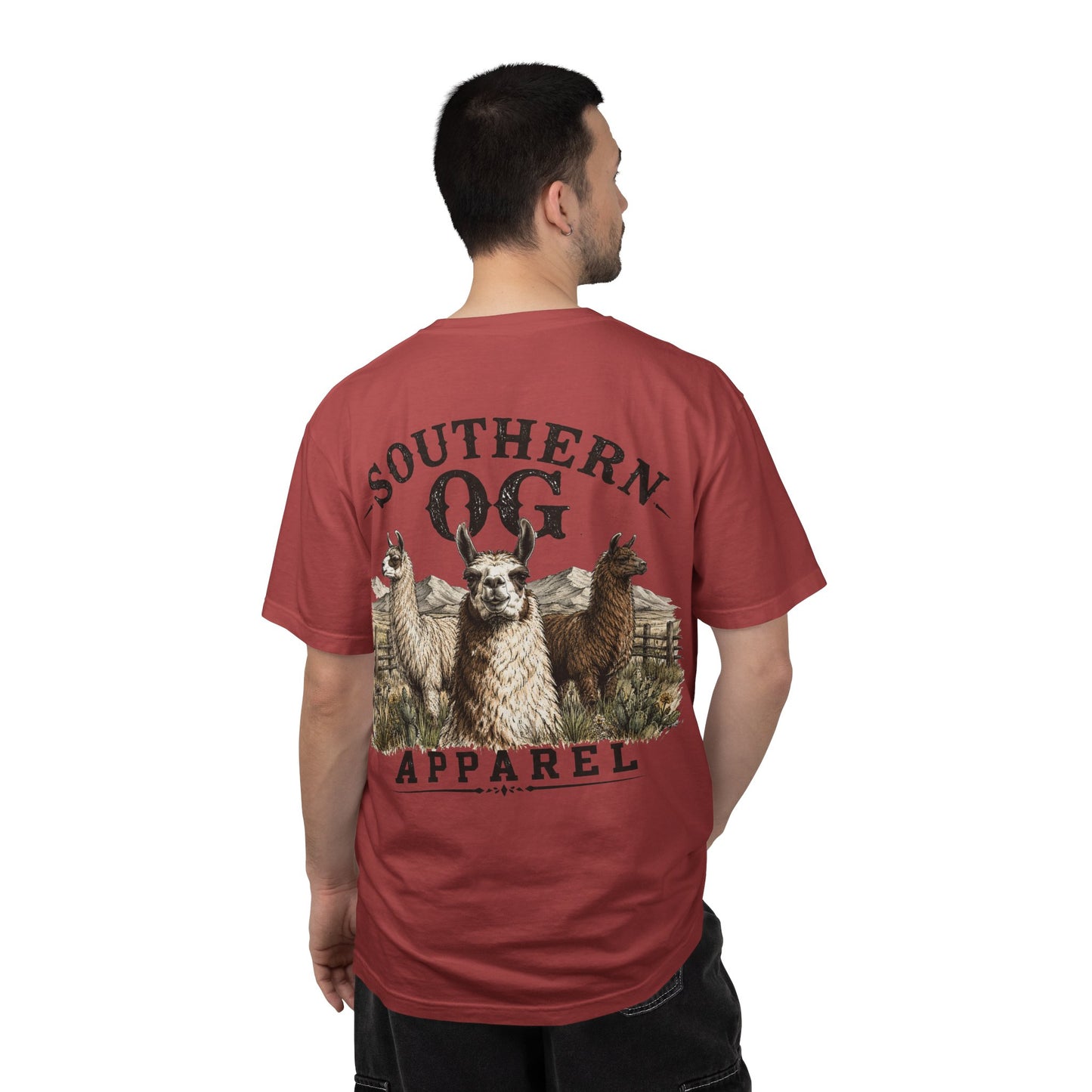 Llama Graphic T-Shirt — Southern OG Apparel Chest & Back Print