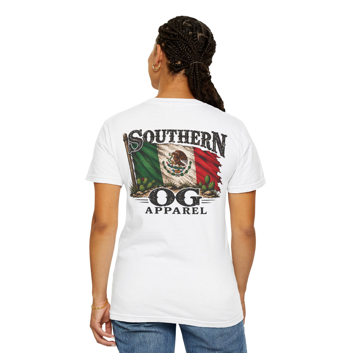 Southern OG Apparel T‑Shirt — Mexican Flag Graphic Tee