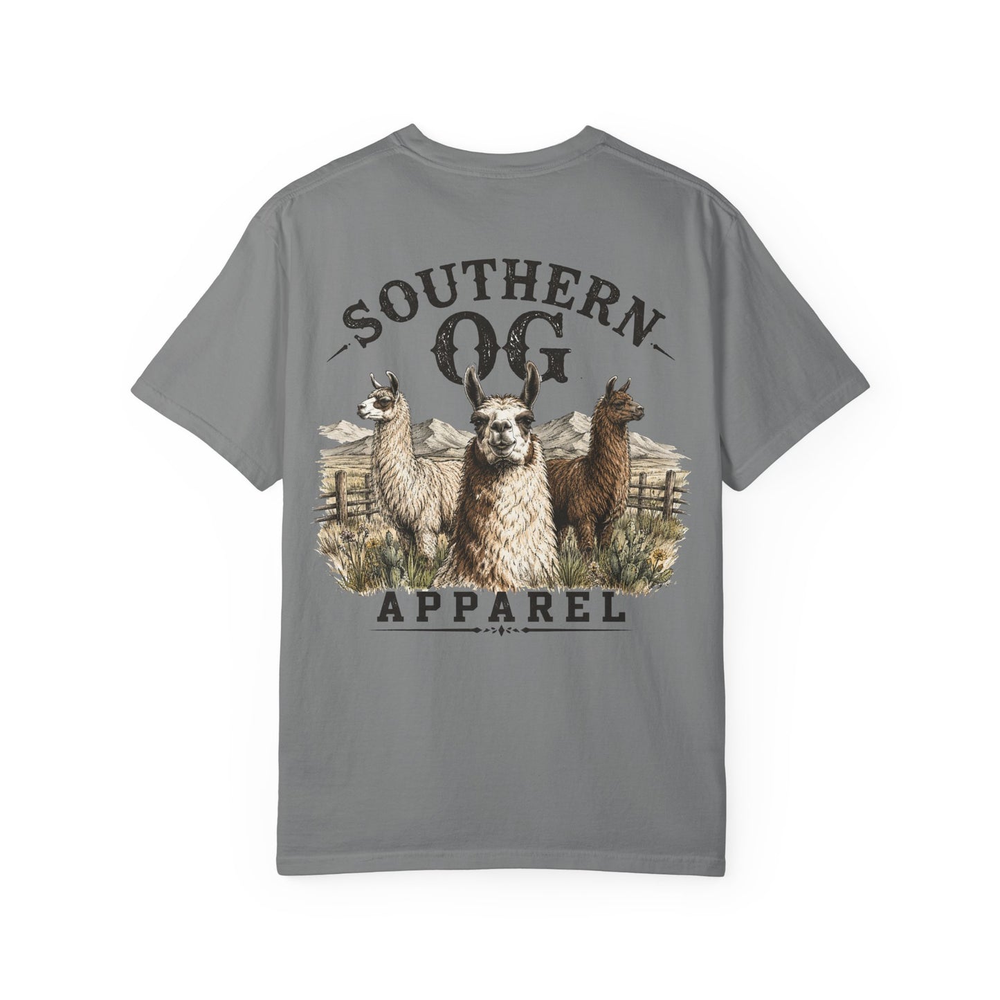 Llama Graphic T-Shirt — Southern OG Apparel Chest & Back Print
