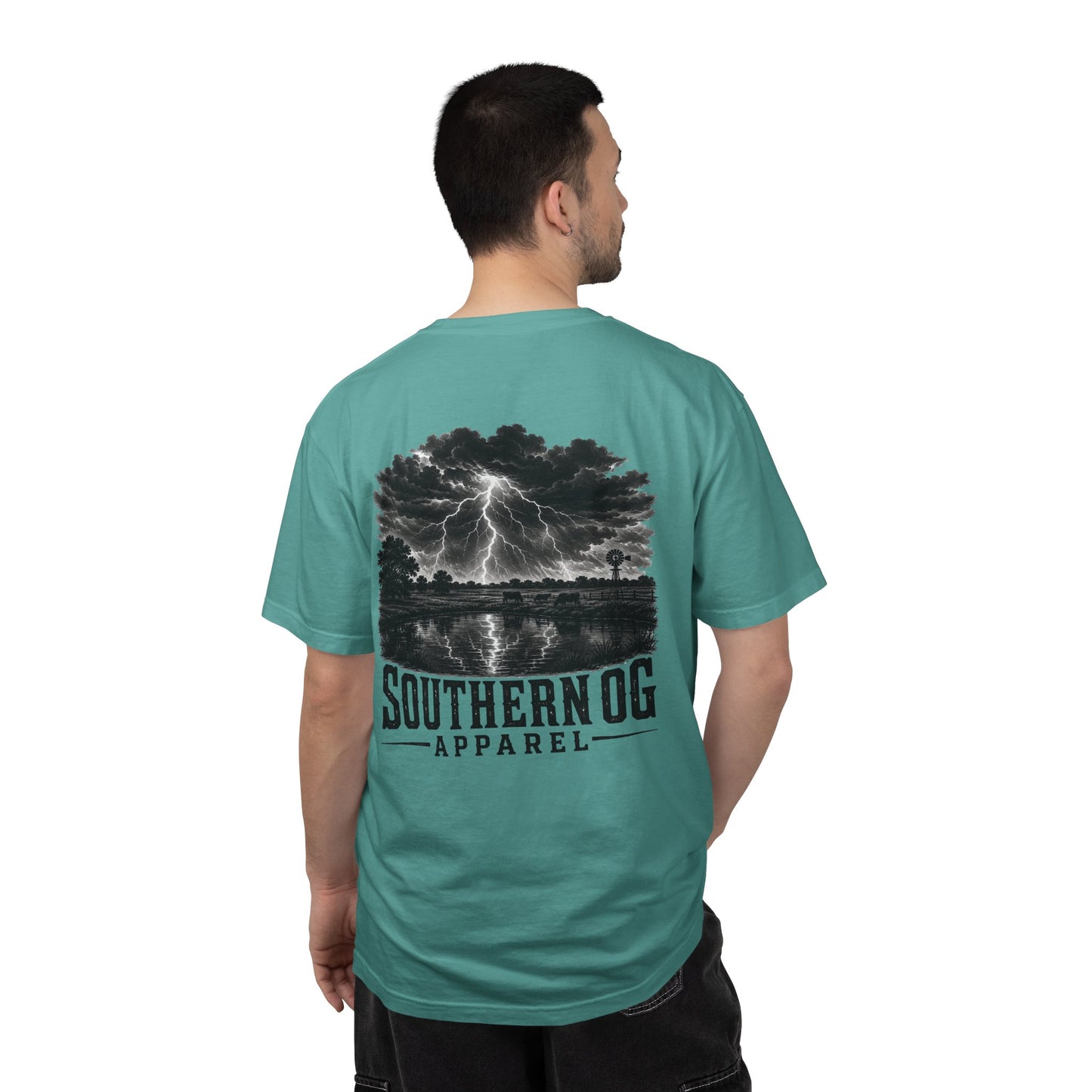 Southern OG Lightning T-Shirt — Storm Scene Graphic Tee