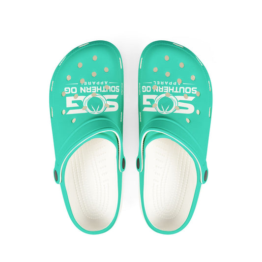 Aqua EVA Foam Clogs — Southern OG Logo Slip-On Shoes
