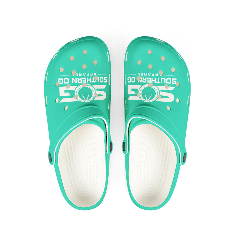 Aqua EVA Foam Clogs — Southern OG Logo Slip-On Shoes