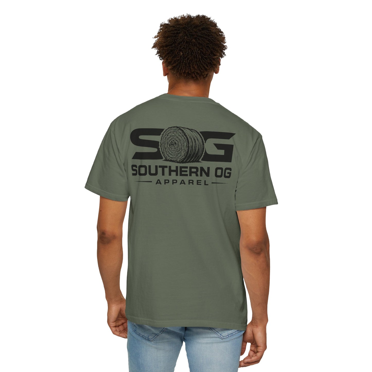 Southern OG T-Shirt — Logo Tee with Hay Bale Graphic