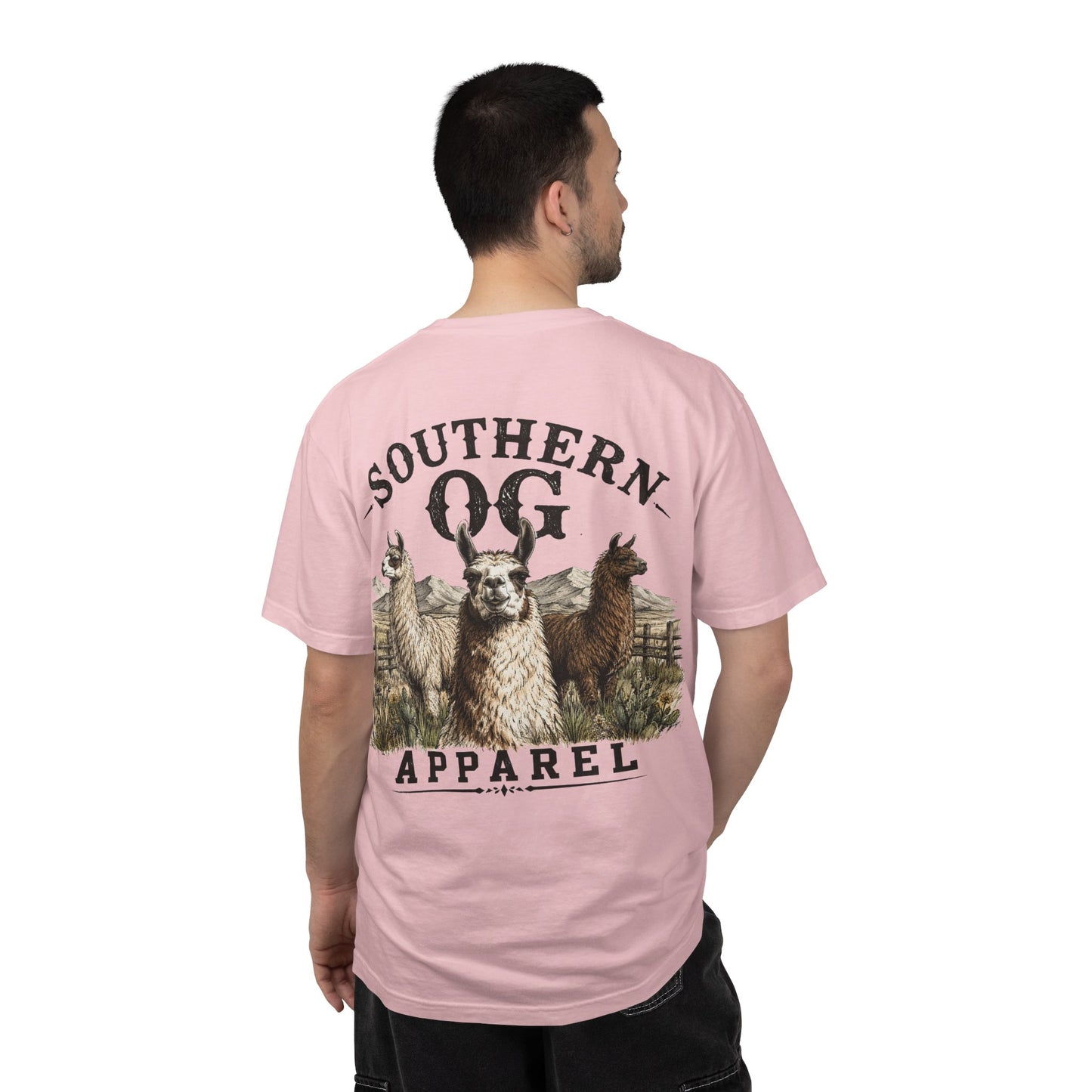 Llama Graphic T-Shirt — Southern OG Apparel Chest & Back Print