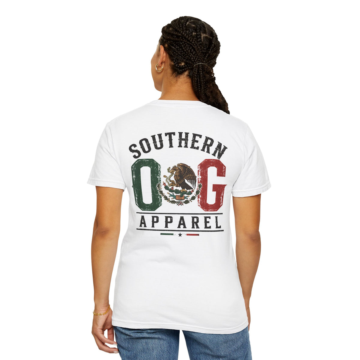 Southern OG T‑Shirt — Vintage Mexican Flag Logo Tee