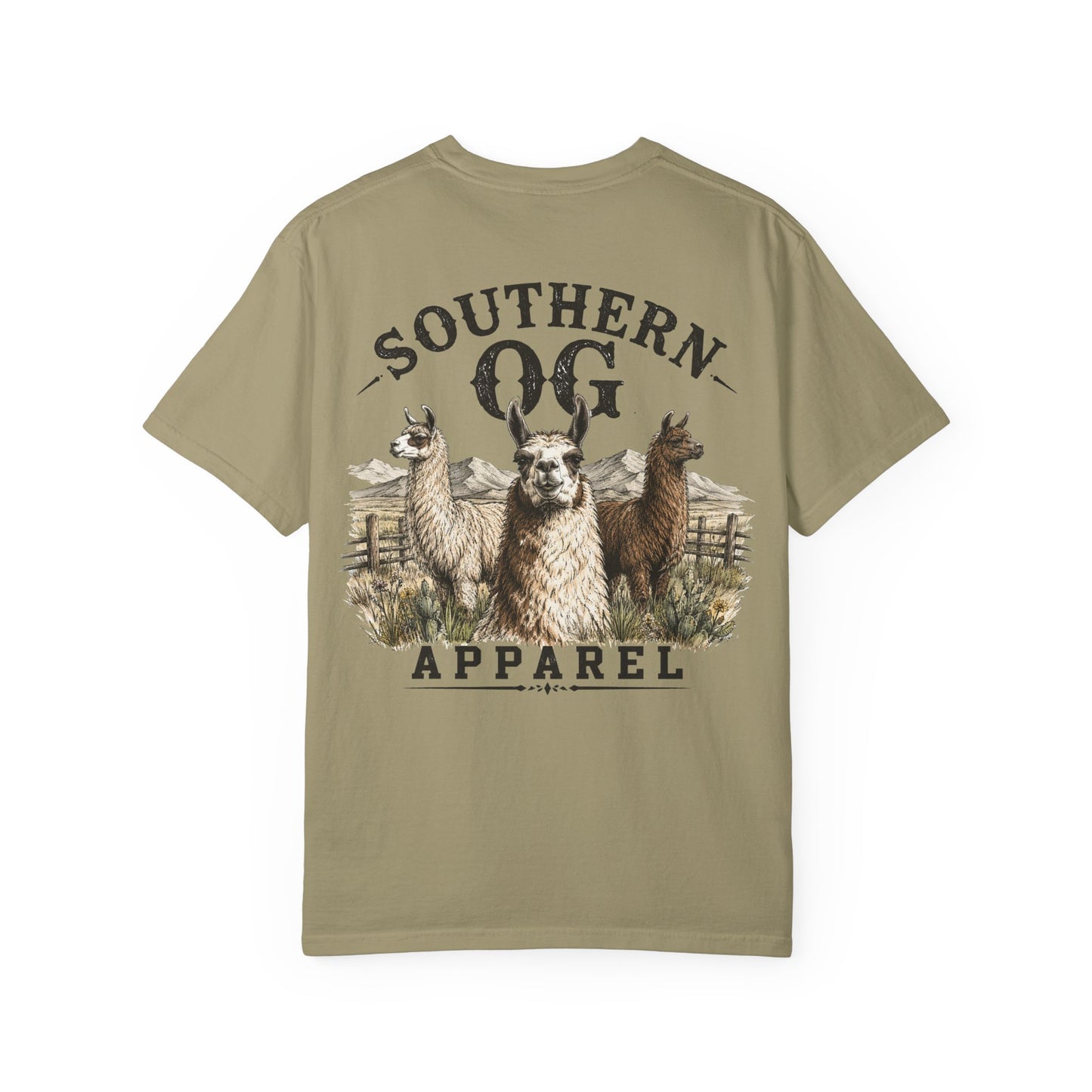 Llama Graphic T-Shirt — Southern OG Apparel Chest & Back Print