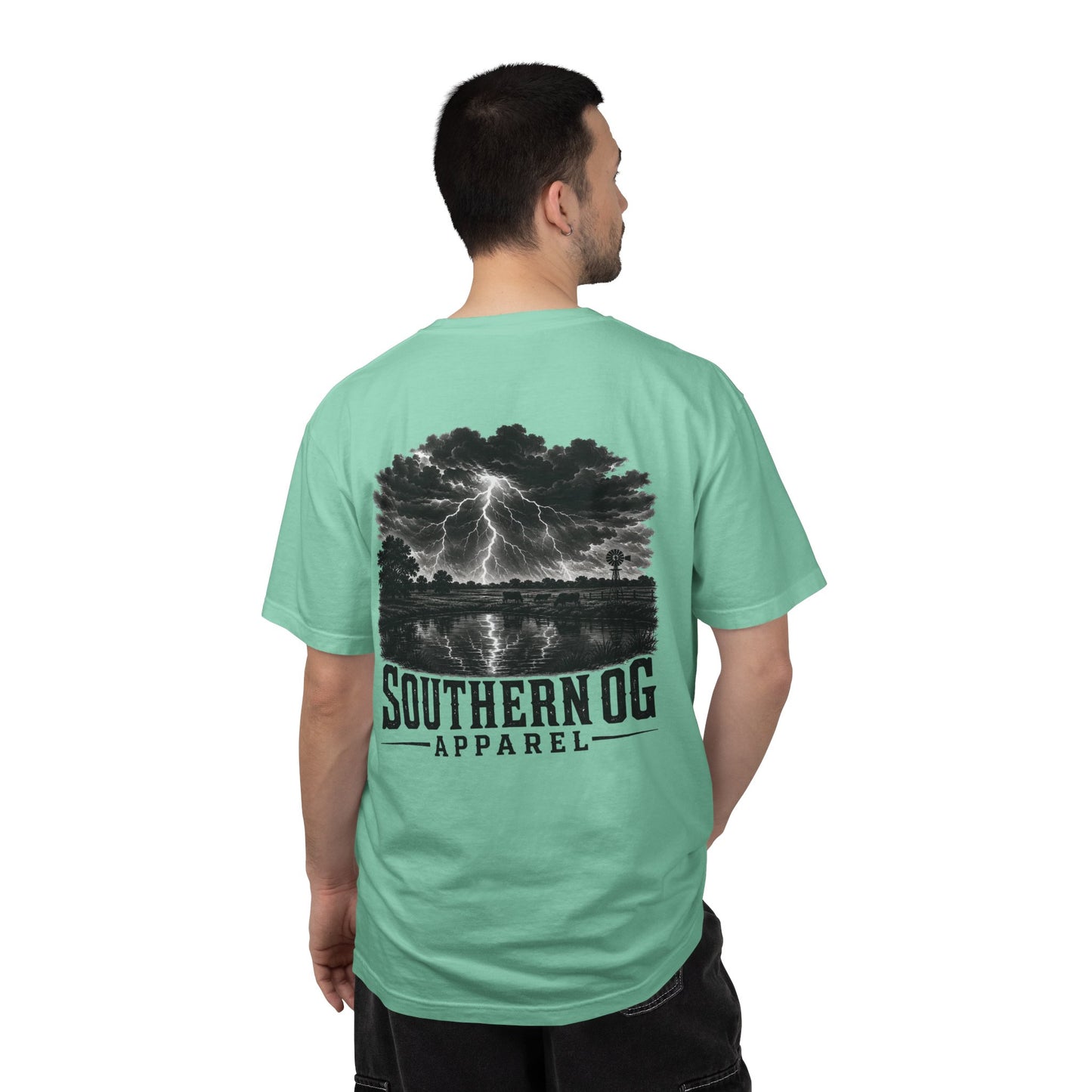Southern OG Lightning T-Shirt — Storm Scene Graphic Tee