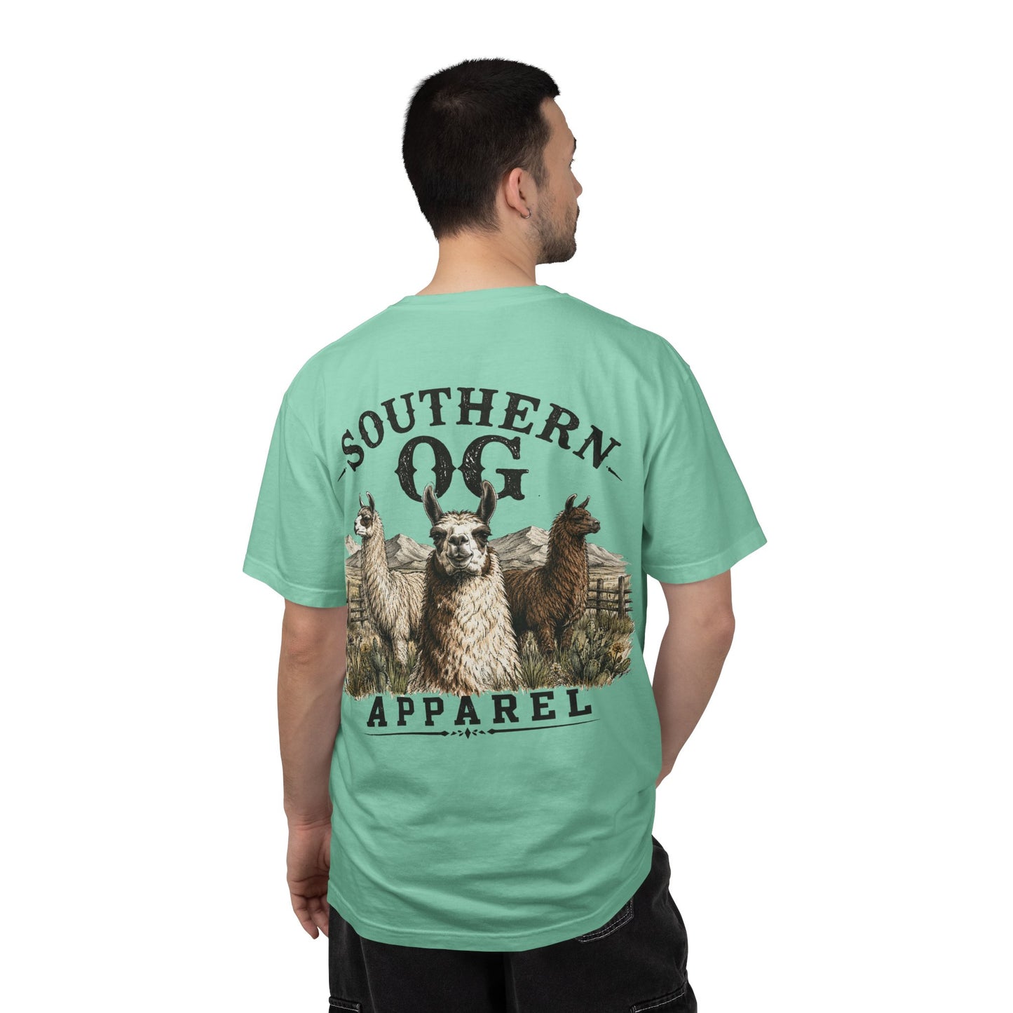 Llama Graphic T-Shirt — Southern OG Apparel Chest & Back Print