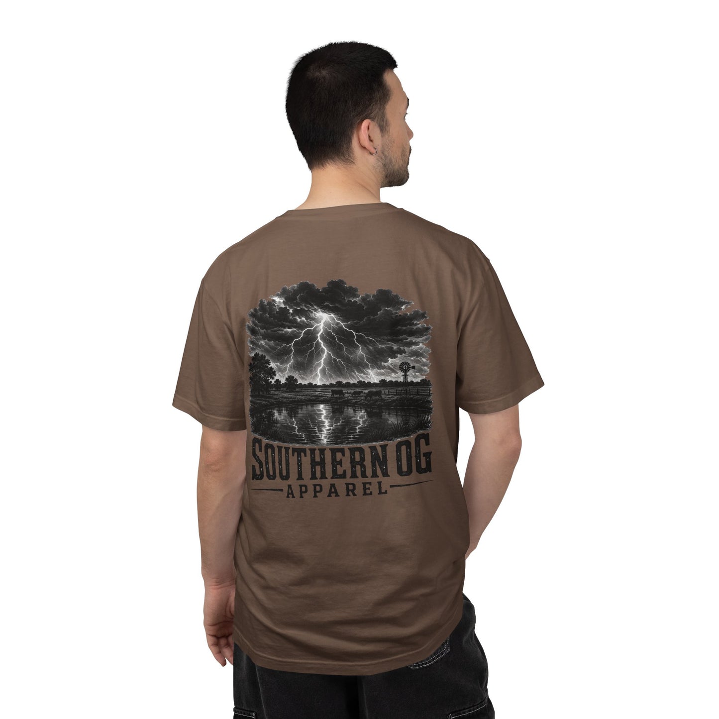 Southern OG Lightning T-Shirt — Storm Scene Graphic Tee