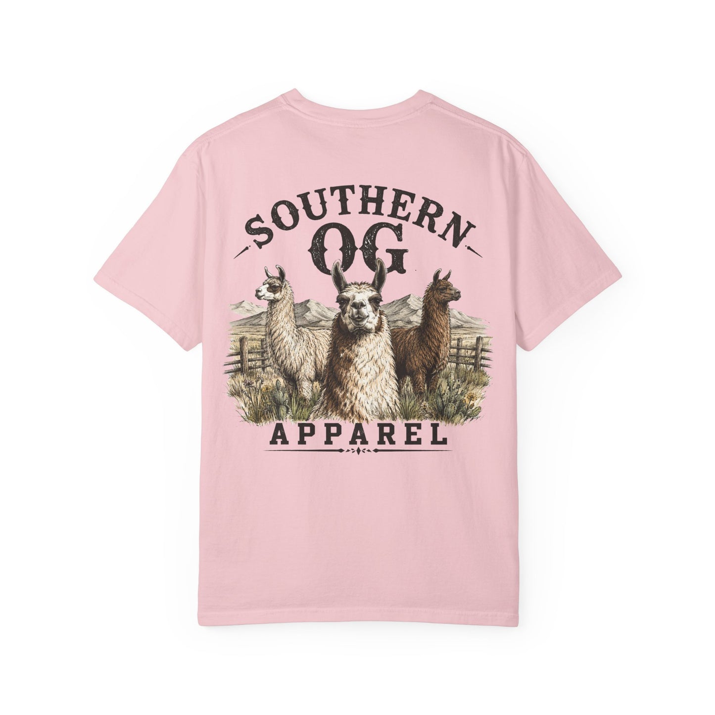 Llama Graphic T-Shirt — Southern OG Apparel Chest & Back Print