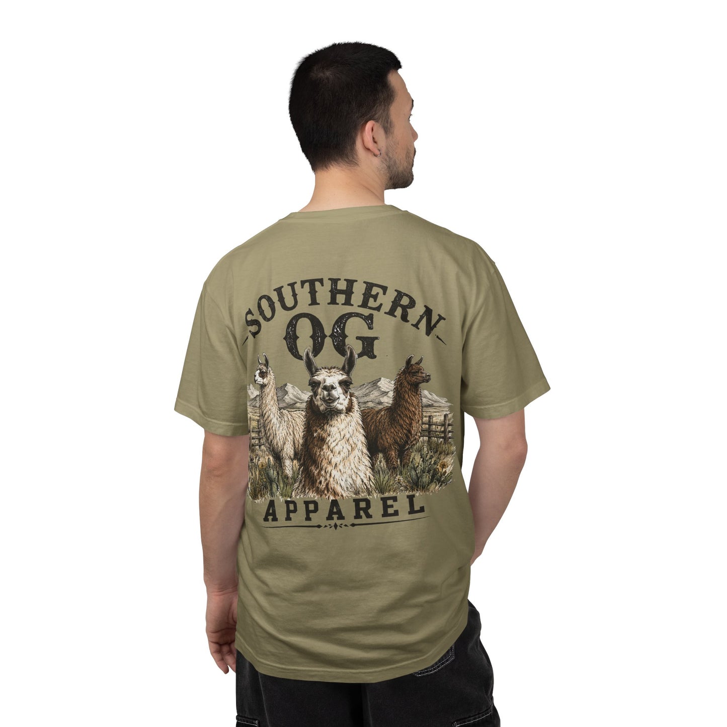 Llama Graphic T-Shirt — Southern OG Apparel Chest & Back Print