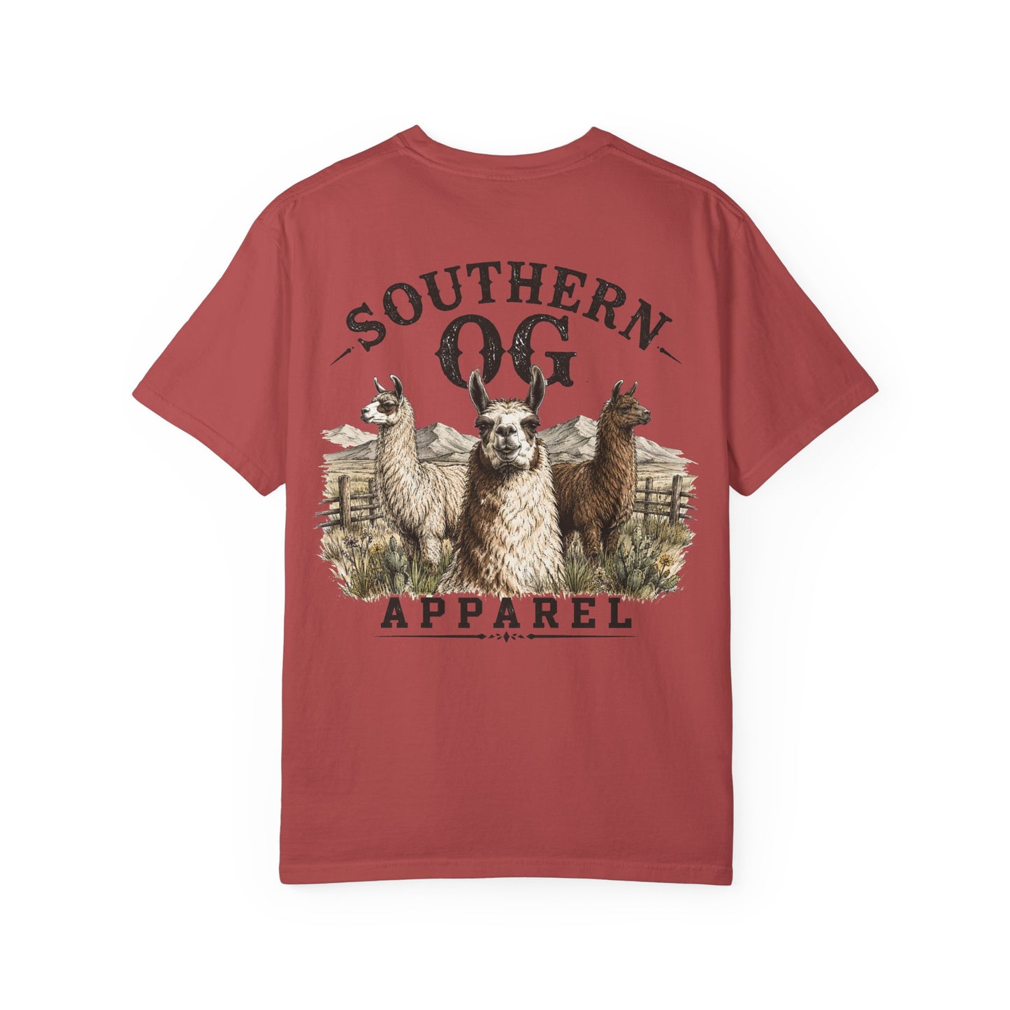 Llama Graphic T-Shirt — Southern OG Apparel Chest & Back Print
