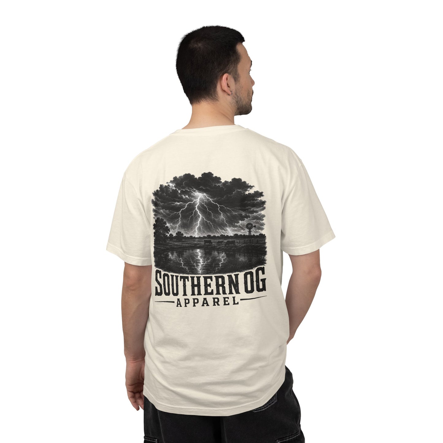 Southern OG Lightning T-Shirt — Storm Scene Graphic Tee