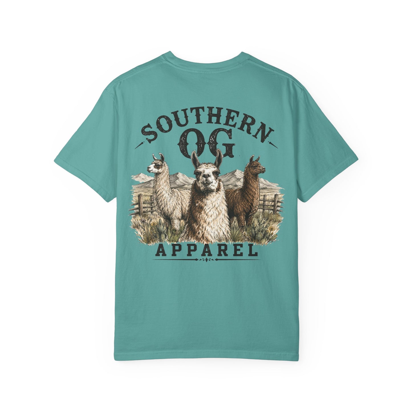 Llama Graphic T-Shirt — Southern OG Apparel Chest & Back Print