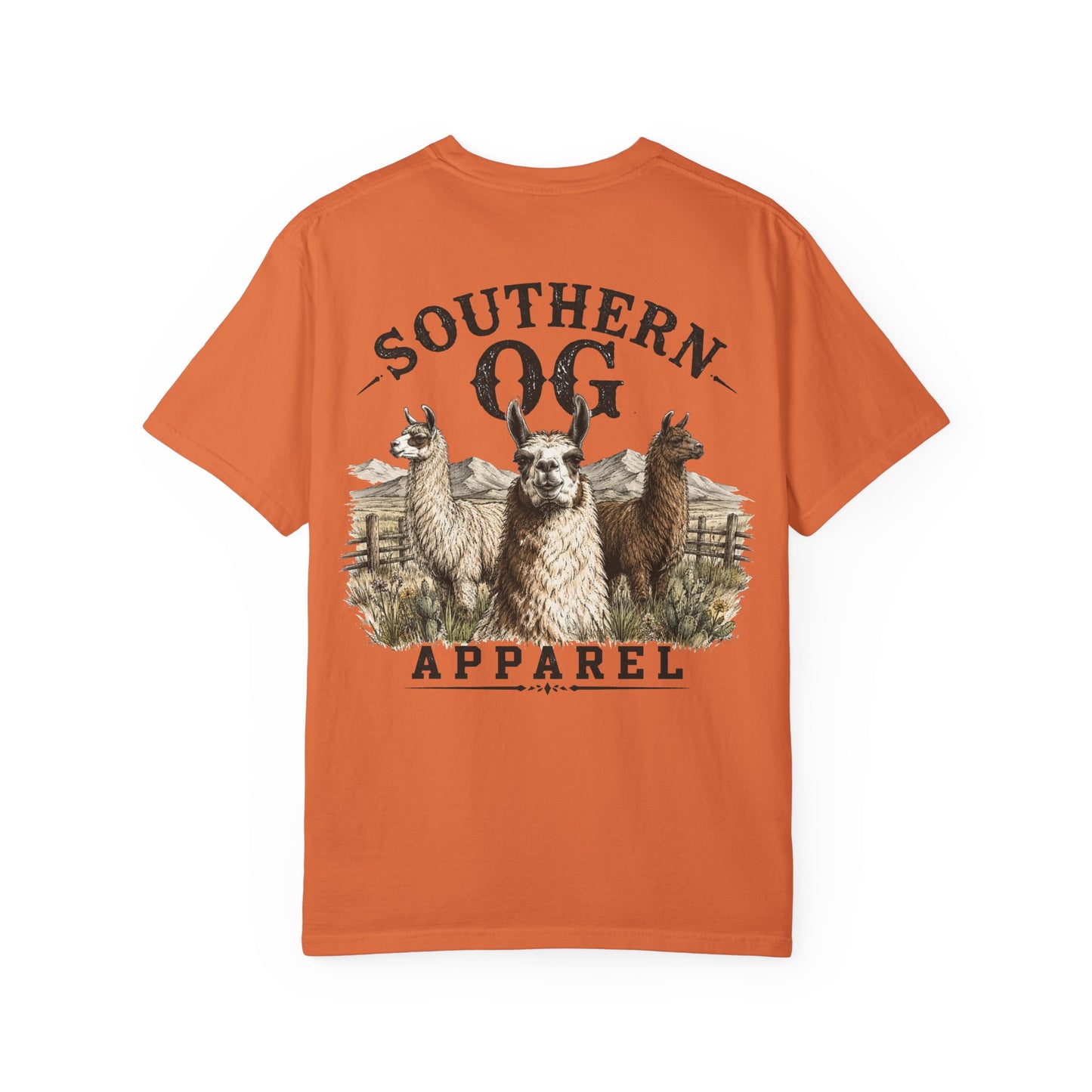 Llama Graphic T-Shirt — Southern OG Apparel Chest & Back Print