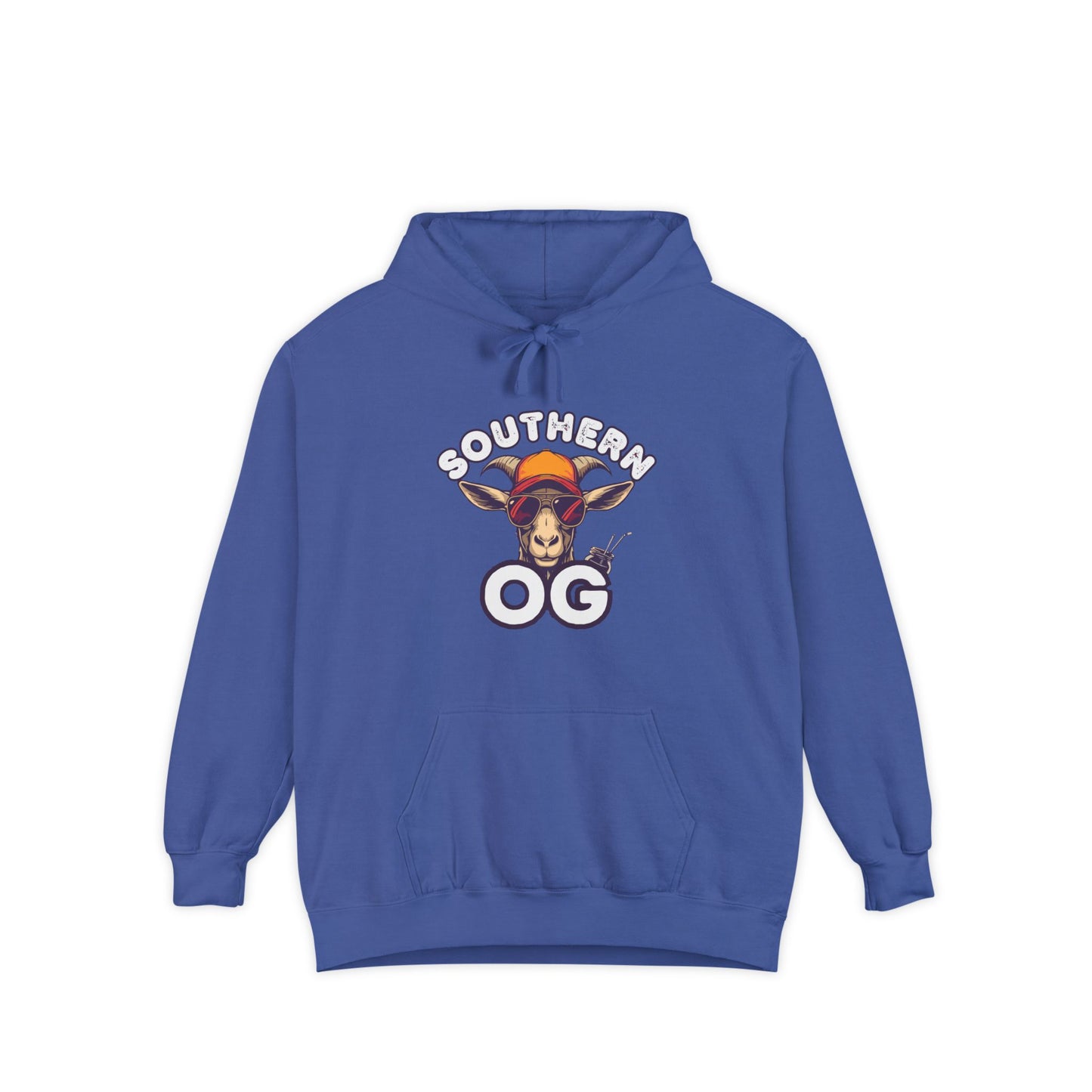 Southern OG Hoodie — Retro Sunset Bull Skull Graphic Pullover
