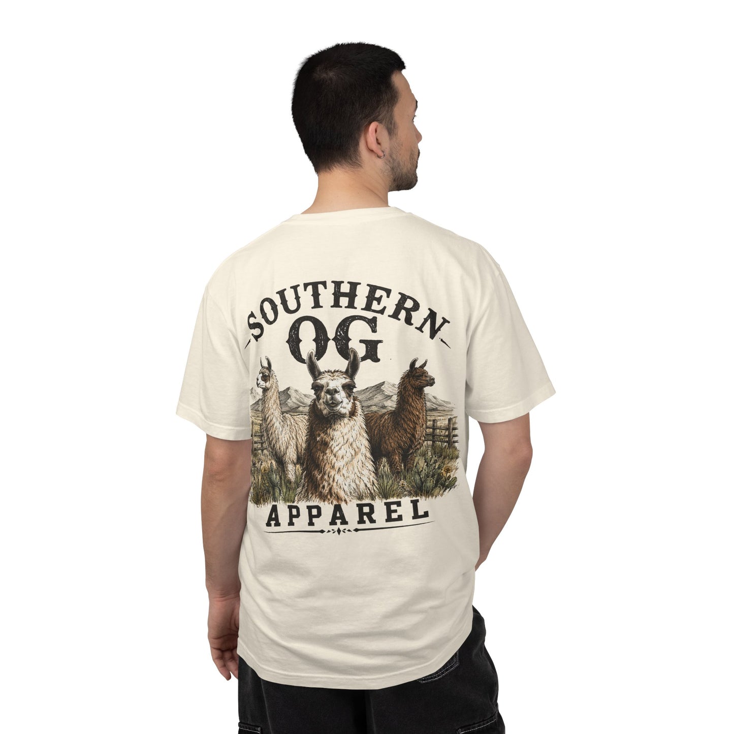 Llama Graphic T-Shirt — Southern OG Apparel Chest & Back Print