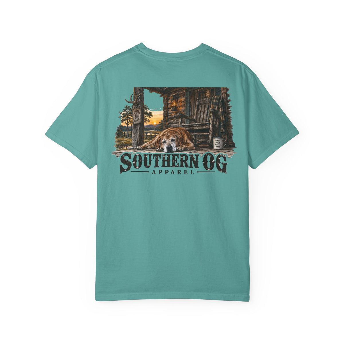 Southern OG T-Shirt — Rustic Cabin & Dog Graphic Tee