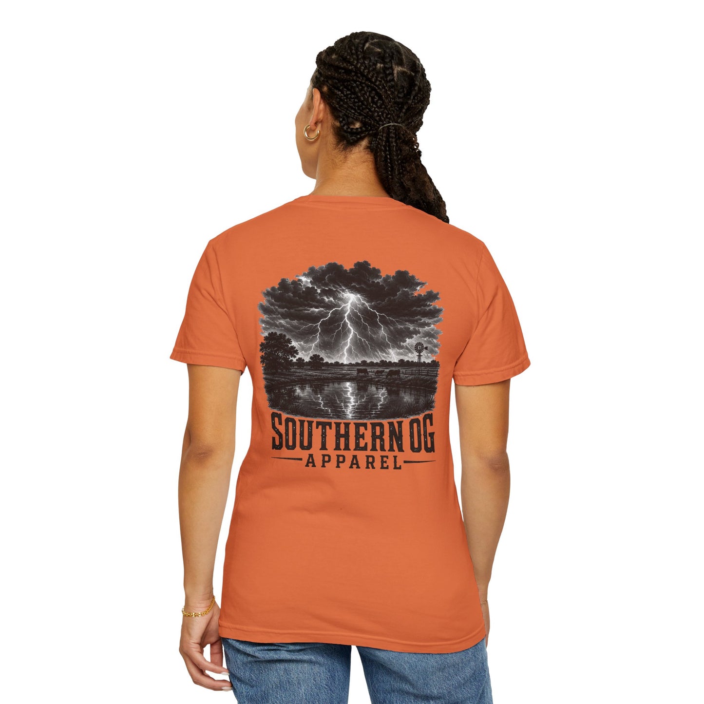 Southern OG Lightning T-Shirt — Storm Scene Graphic Tee