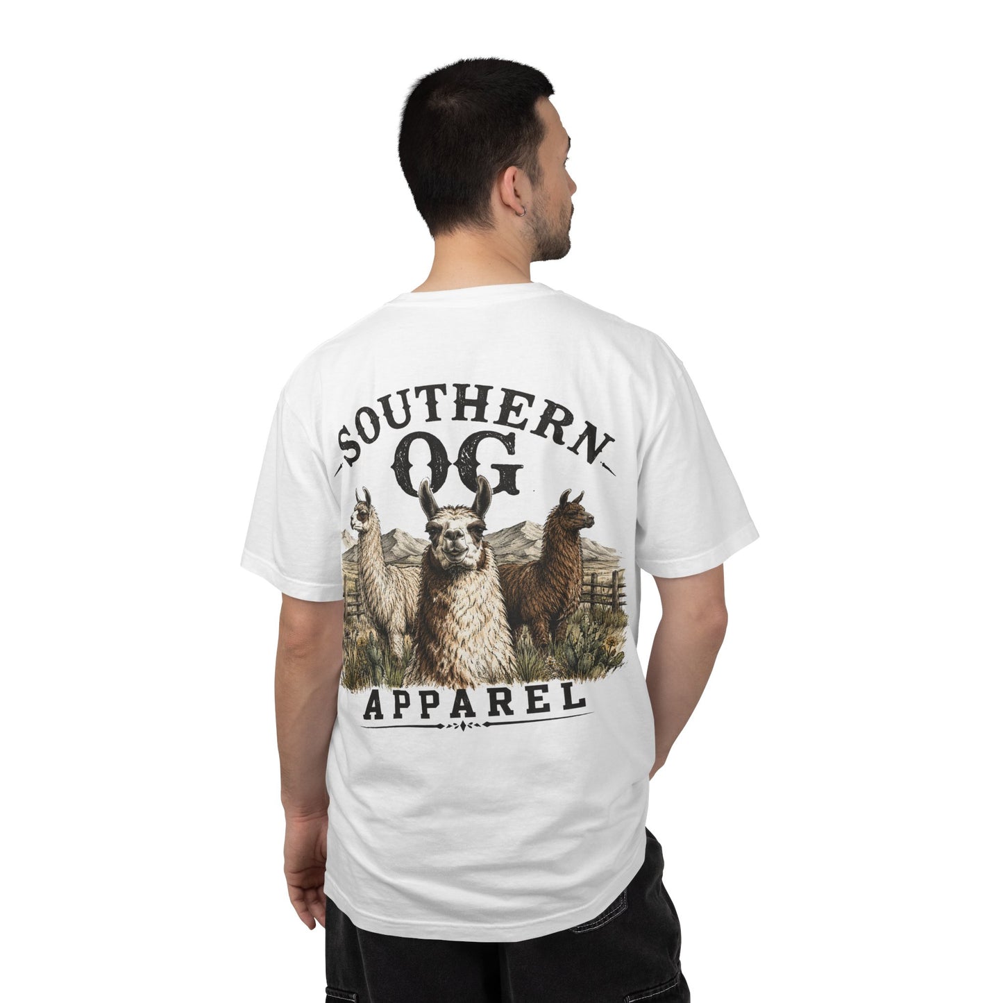 Llama Graphic T-Shirt — Southern OG Apparel Chest & Back Print