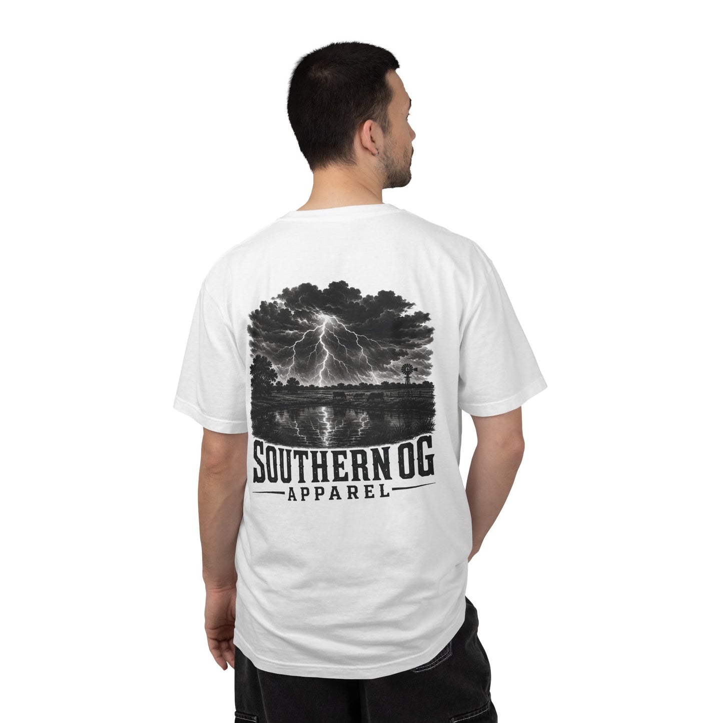 Southern OG Lightning T-Shirt — Storm Scene Graphic Tee