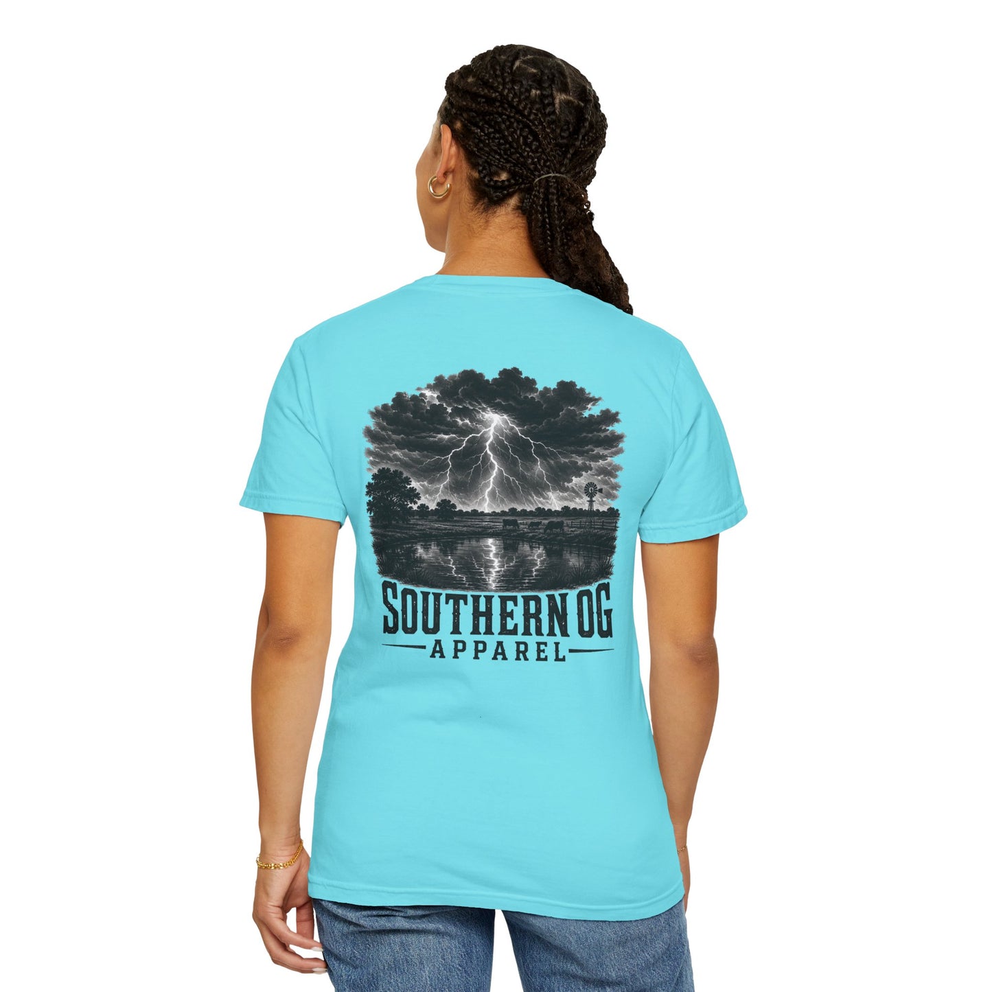 Southern OG Lightning T-Shirt — Storm Scene Graphic Tee