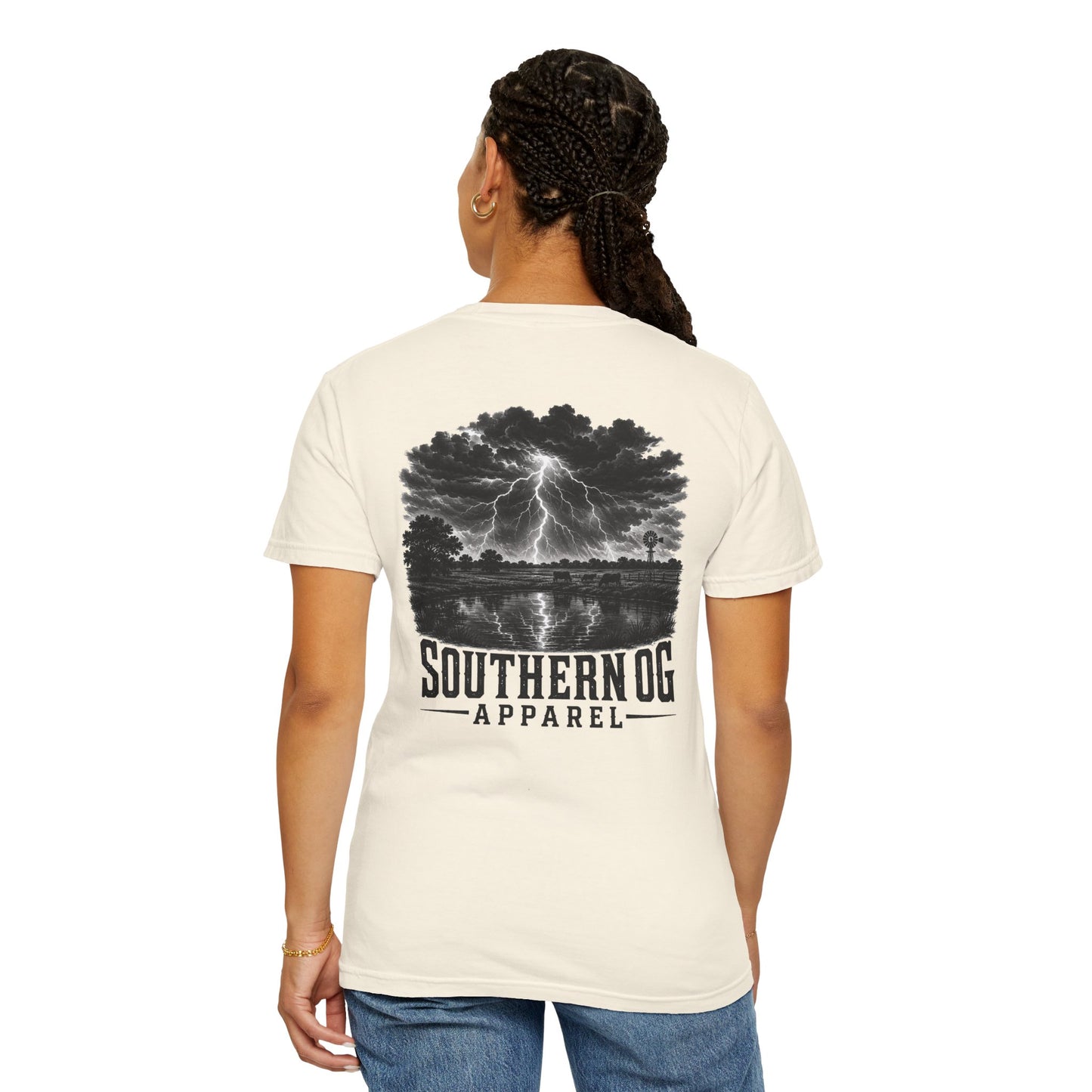 Southern OG Lightning T-Shirt — Storm Scene Graphic Tee