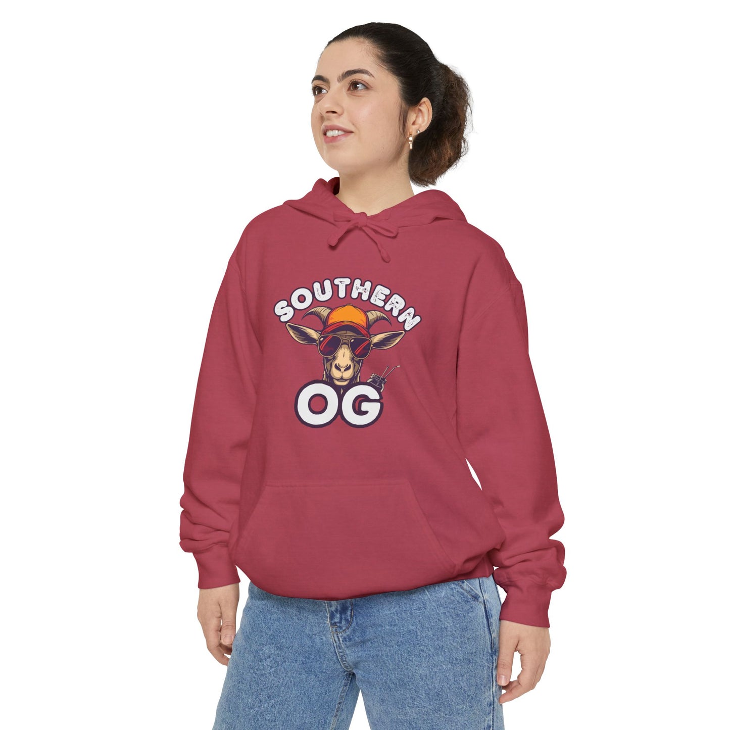 Southern OG Hoodie — Retro Sunset Bull Skull Graphic Pullover