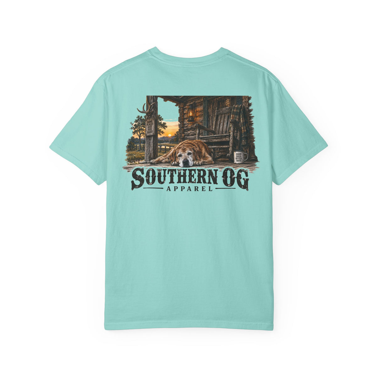 Southern OG T-Shirt — Rustic Cabin & Dog Graphic Tee
