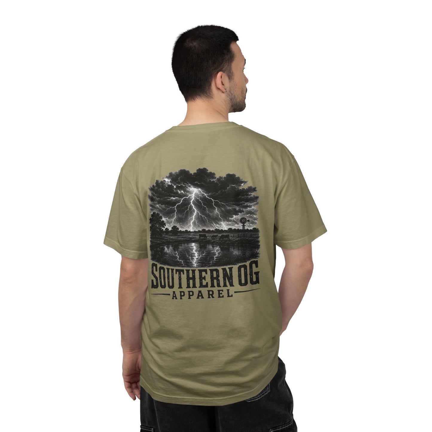 Southern OG Lightning T-Shirt — Storm Scene Graphic Tee
