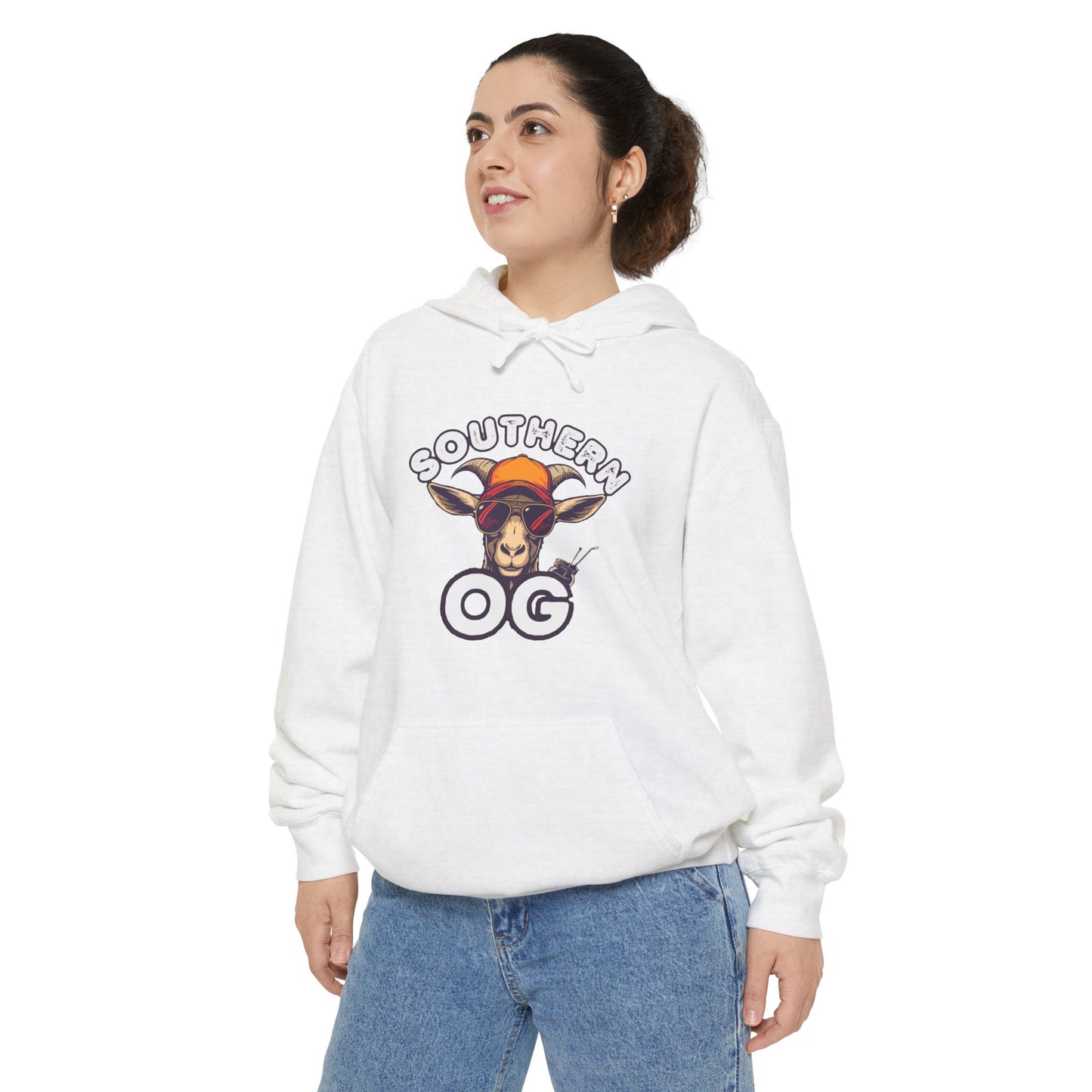 Southern OG Hoodie — Retro Sunset Bull Skull Graphic Pullover