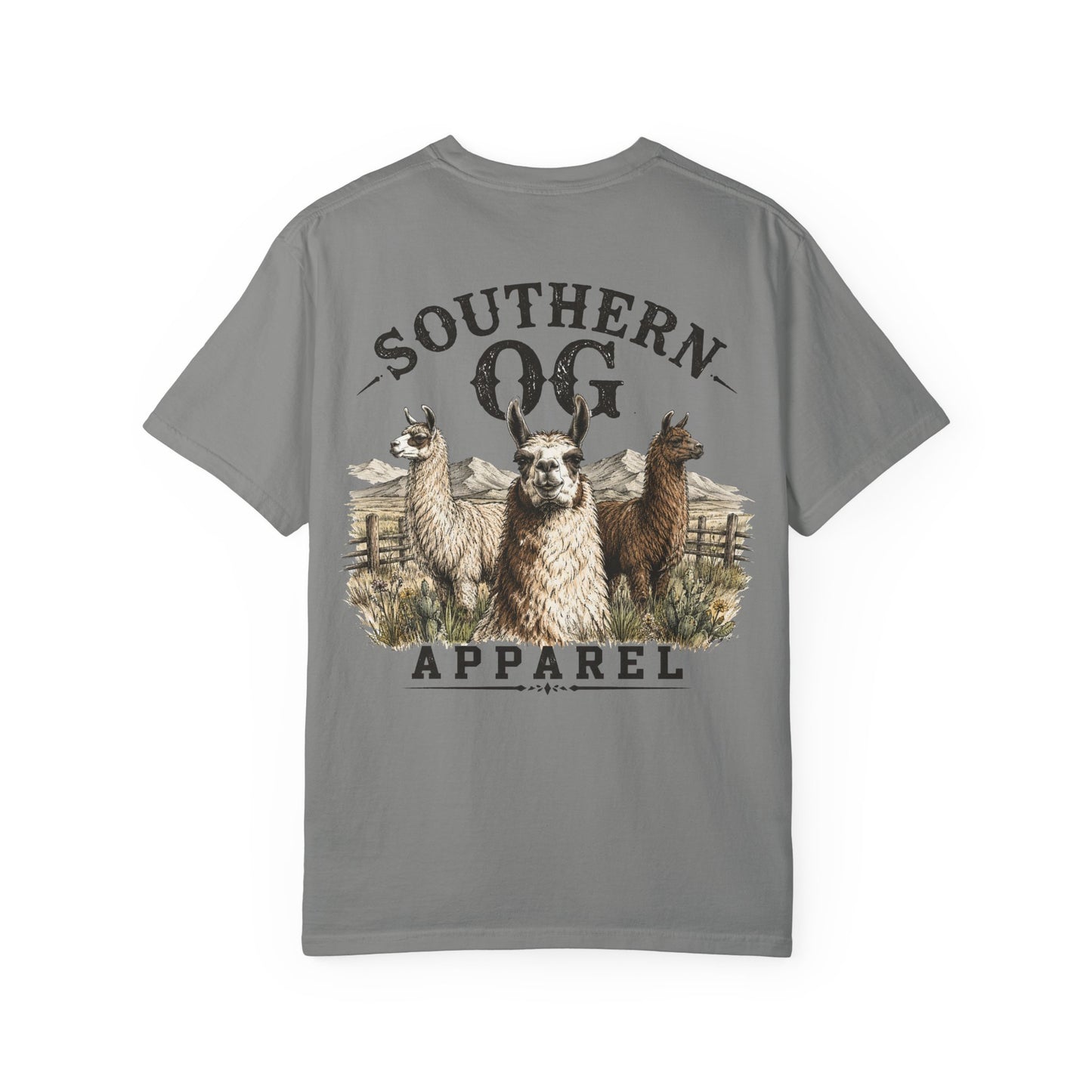 Llama Graphic T-Shirt — Southern OG Apparel Chest & Back Print