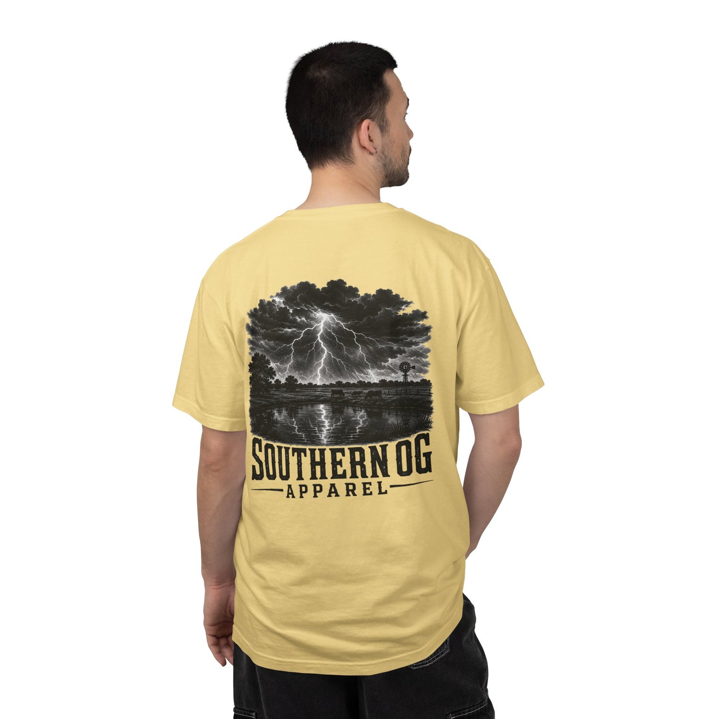 Southern OG Lightning T-Shirt — Storm Scene Graphic Tee