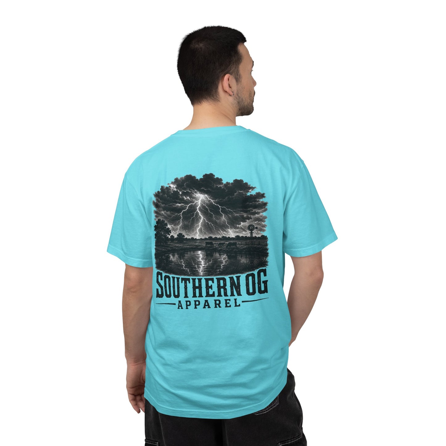 Southern OG Lightning T-Shirt — Storm Scene Graphic Tee