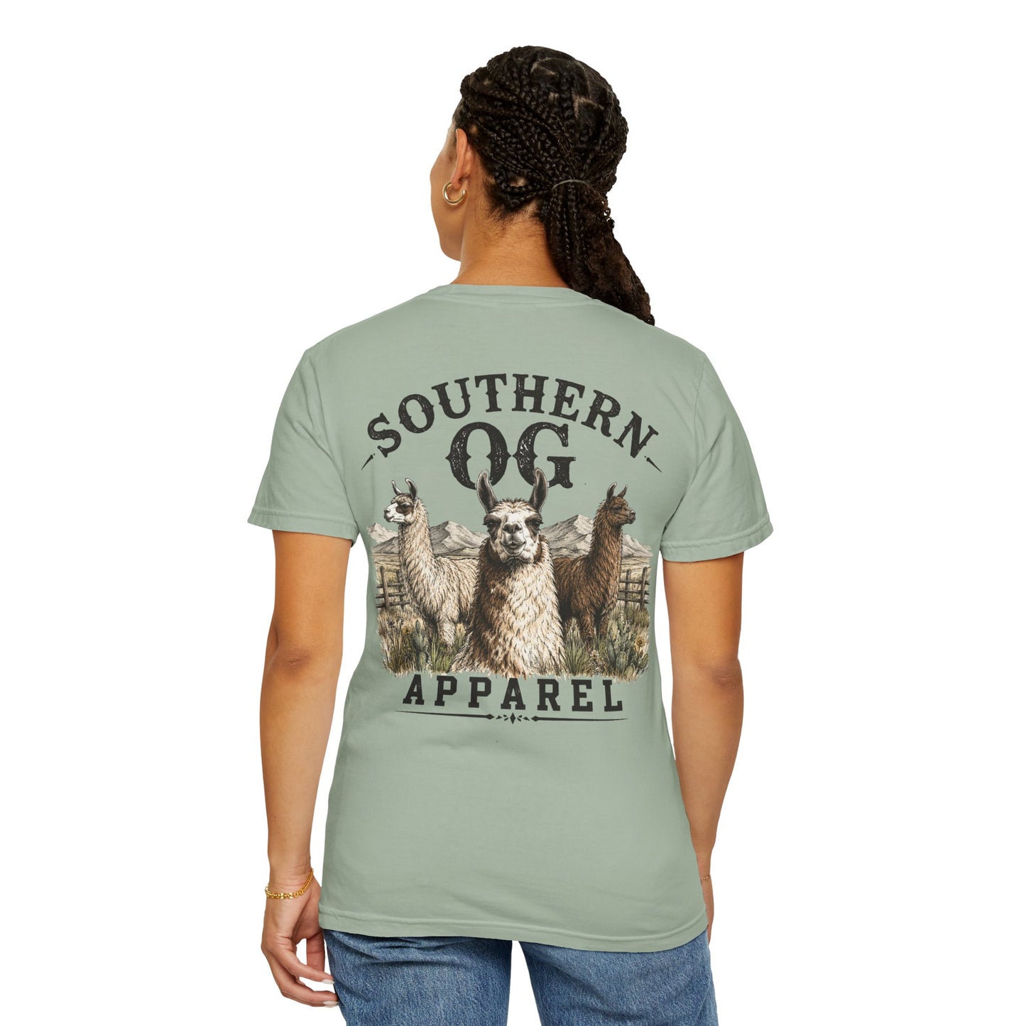 Llama Graphic T-Shirt — Southern OG Apparel Chest & Back Print