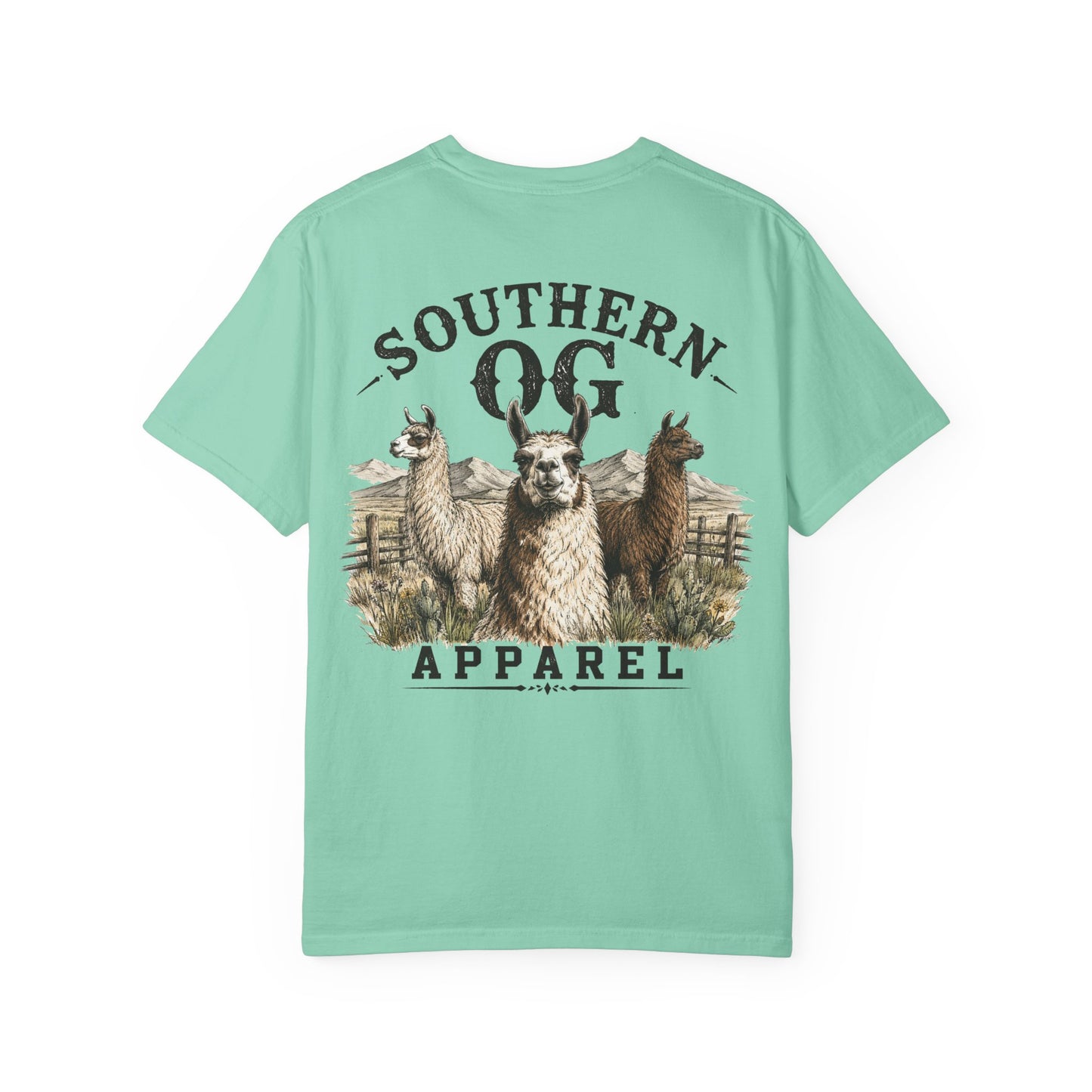 Llama Graphic T-Shirt — Southern OG Apparel Chest & Back Print