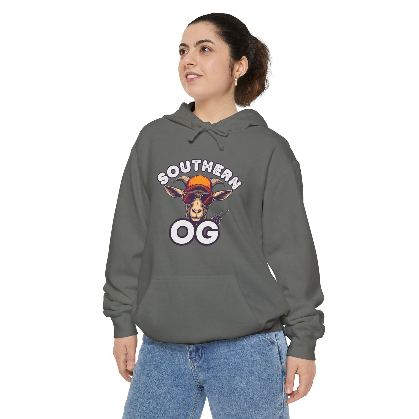 Southern OG Hoodie — Retro Sunset Bull Skull Graphic Pullover