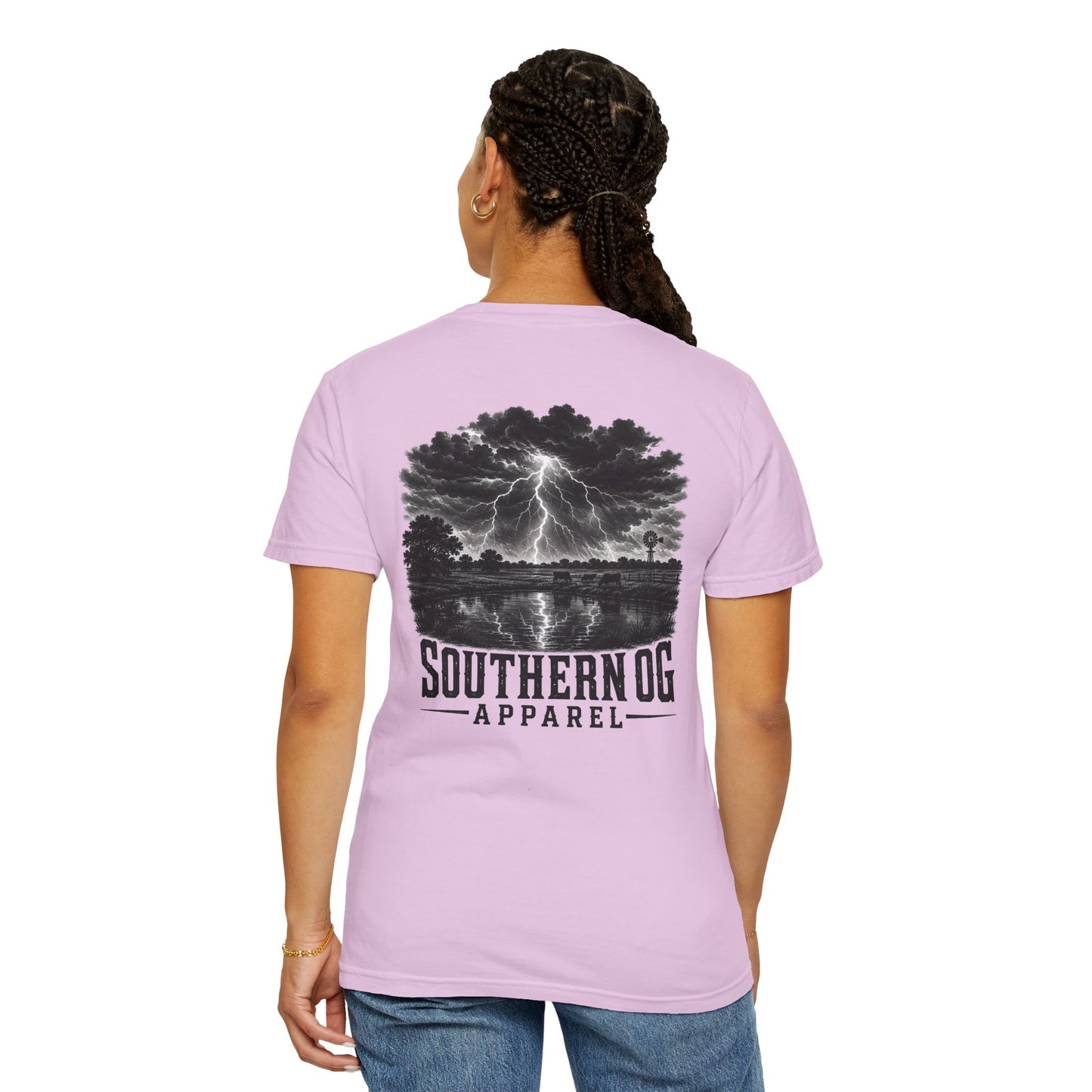 Southern OG Lightning T-Shirt — Storm Scene Graphic Tee