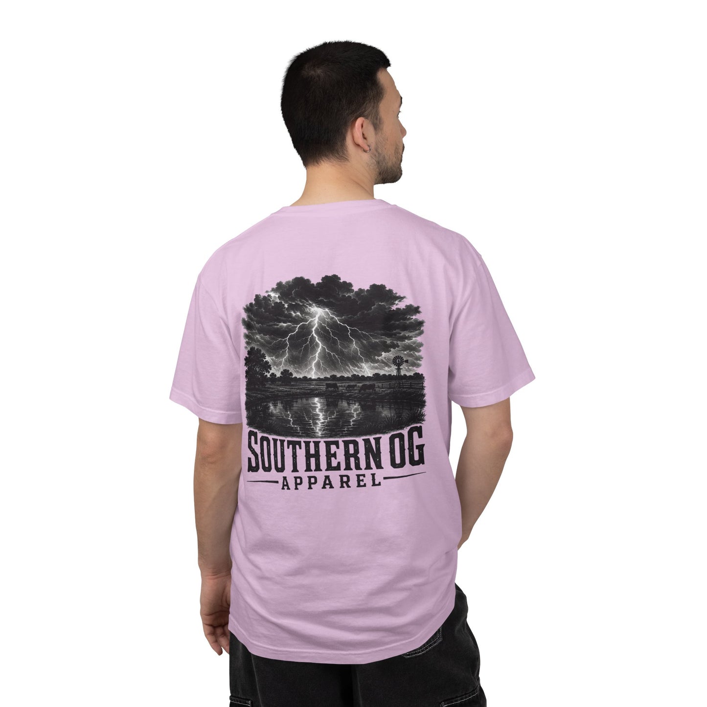 Southern OG Lightning T-Shirt — Storm Scene Graphic Tee
