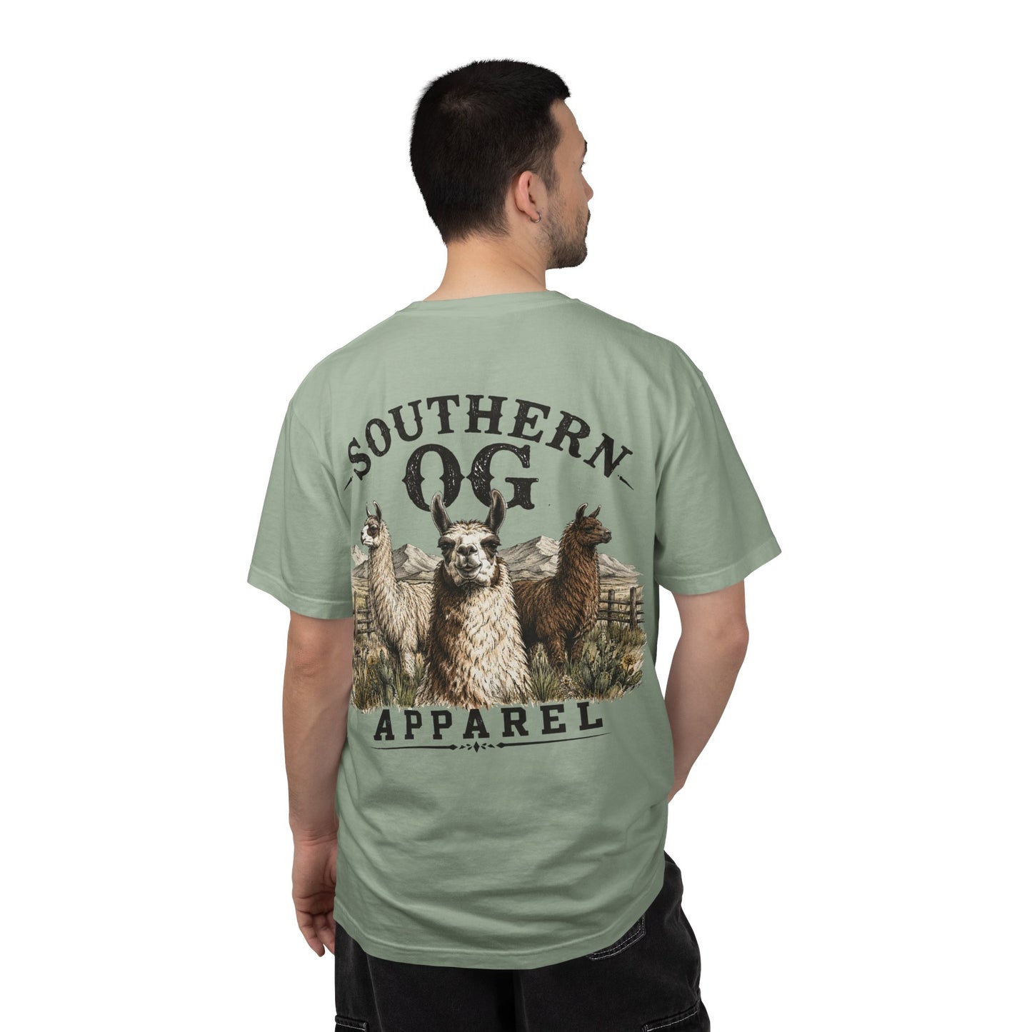 Llama Graphic T-Shirt — Southern OG Apparel Chest & Back Print