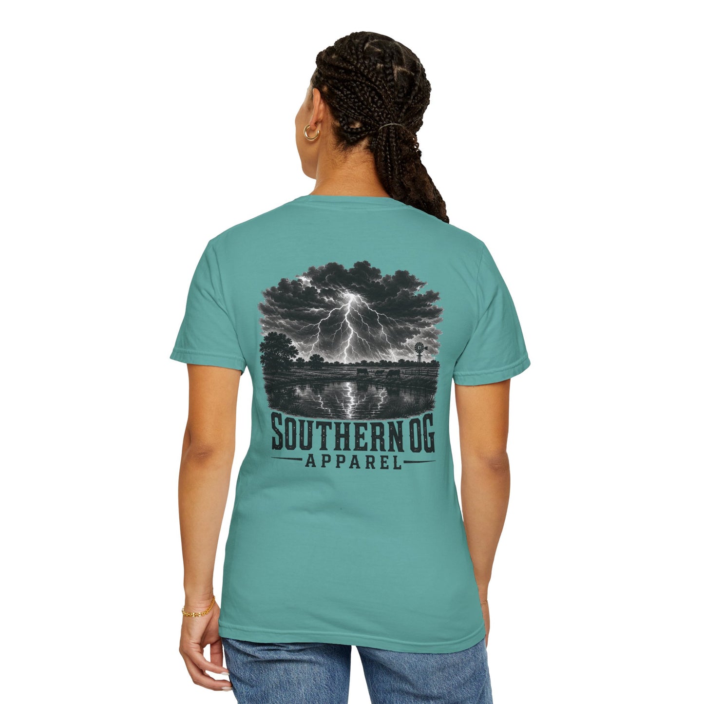 Southern OG Lightning T-Shirt — Storm Scene Graphic Tee
